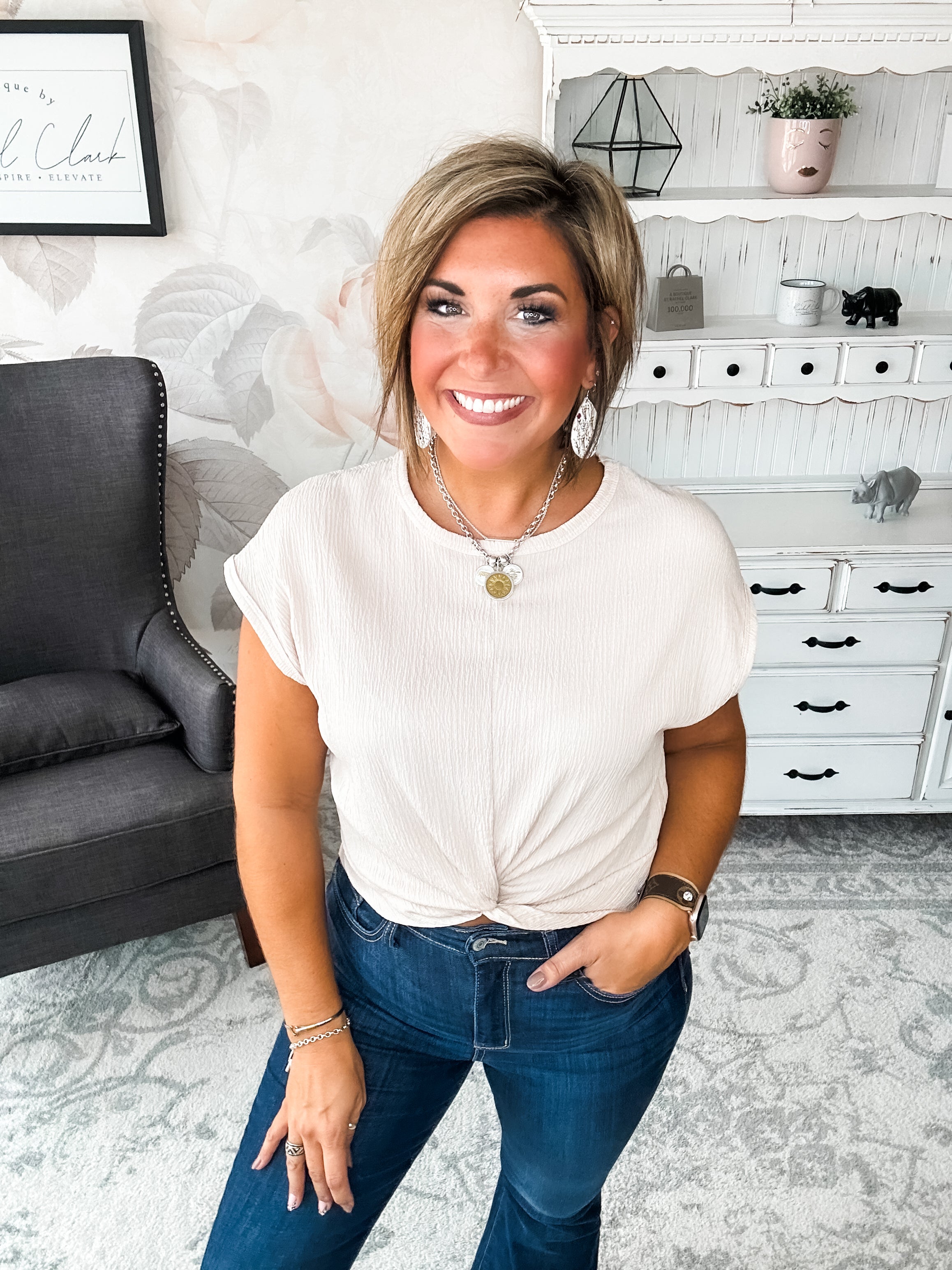 Just Like You Top - Taupe