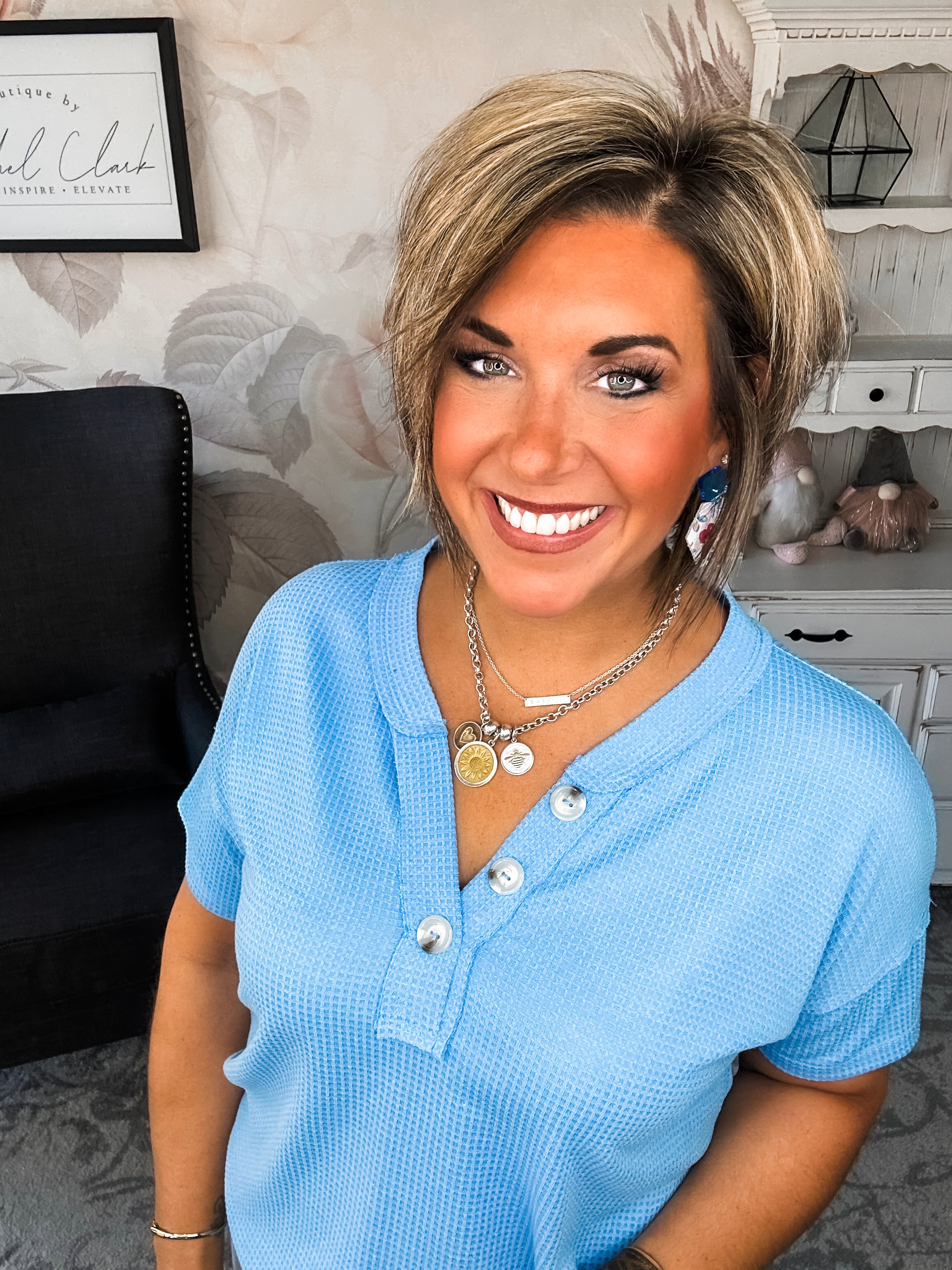 Beautiful Story Top - Ocean Blue