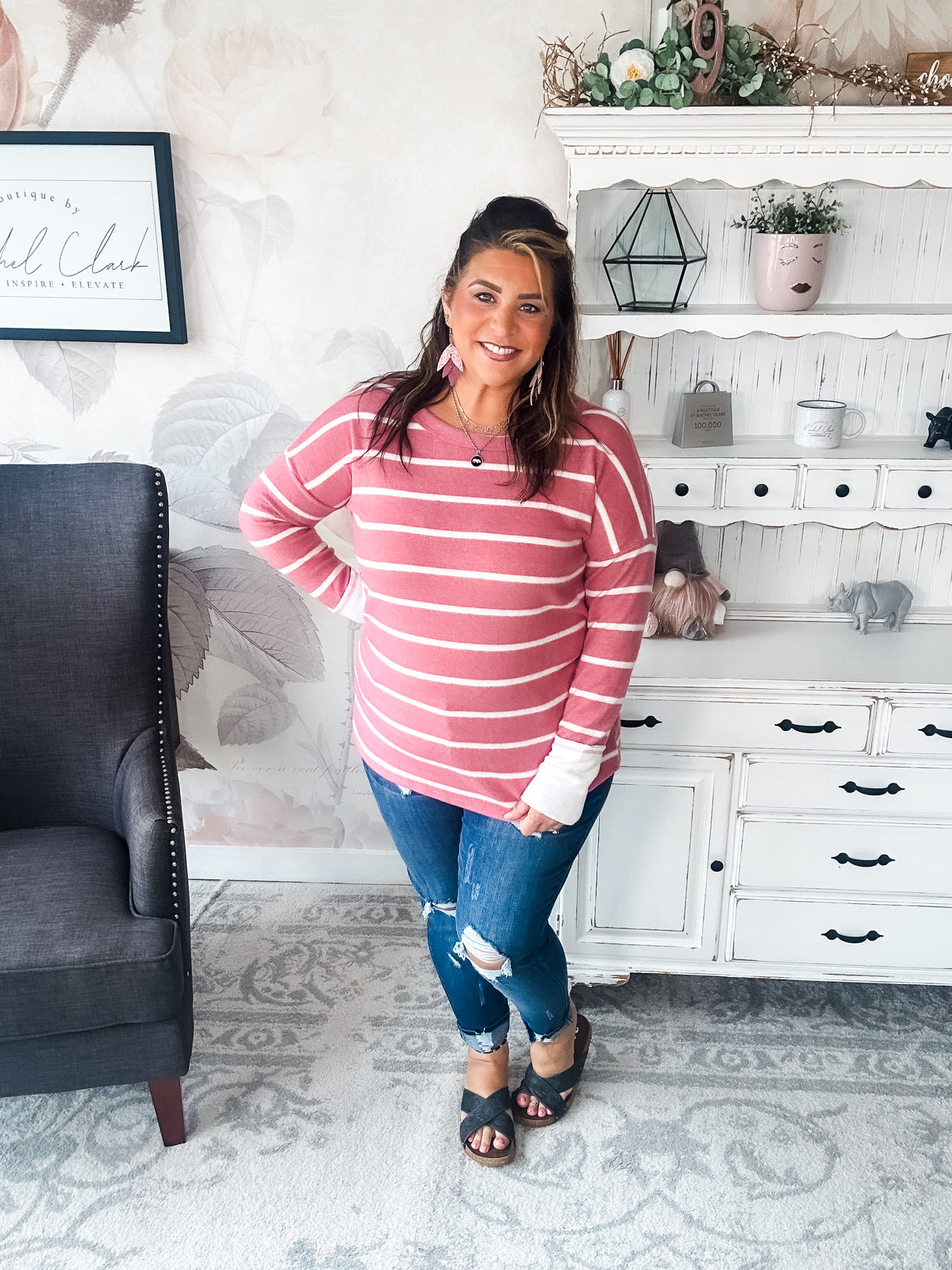 Look Back On The Time Pullover - Mauve