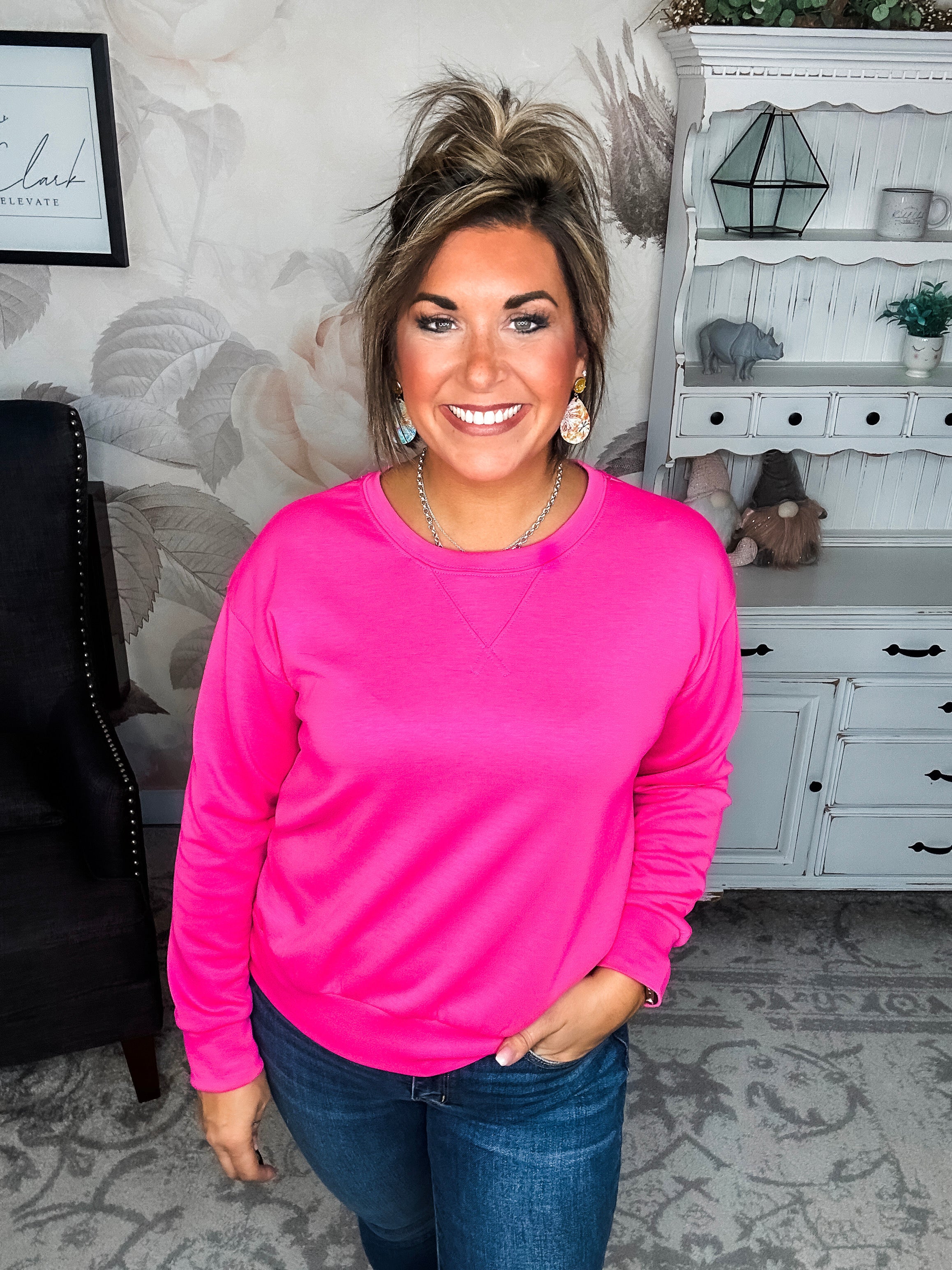 Classy On The Weekend Set - Hot Pink