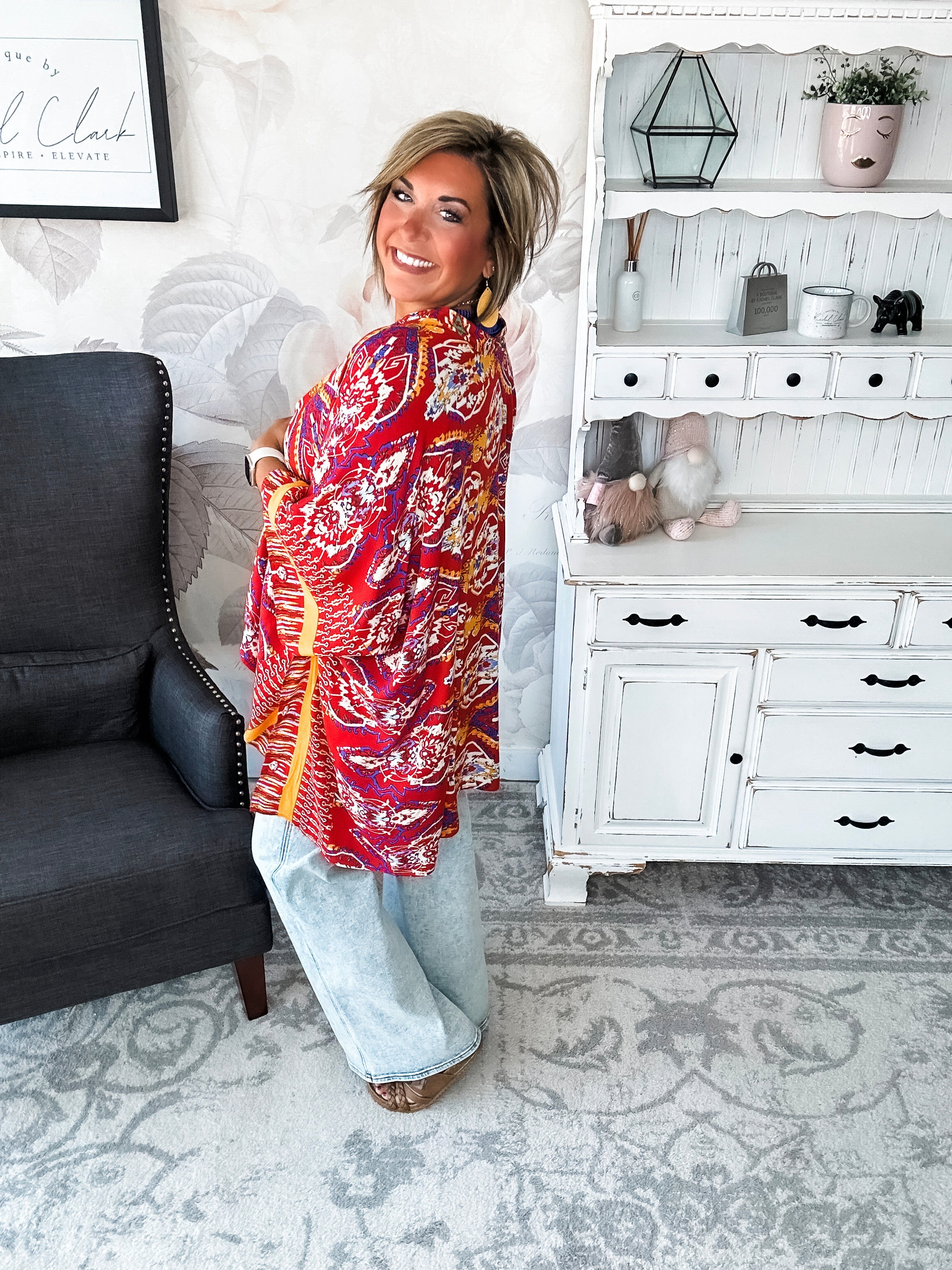 The Perfect Mix Kimono - Red