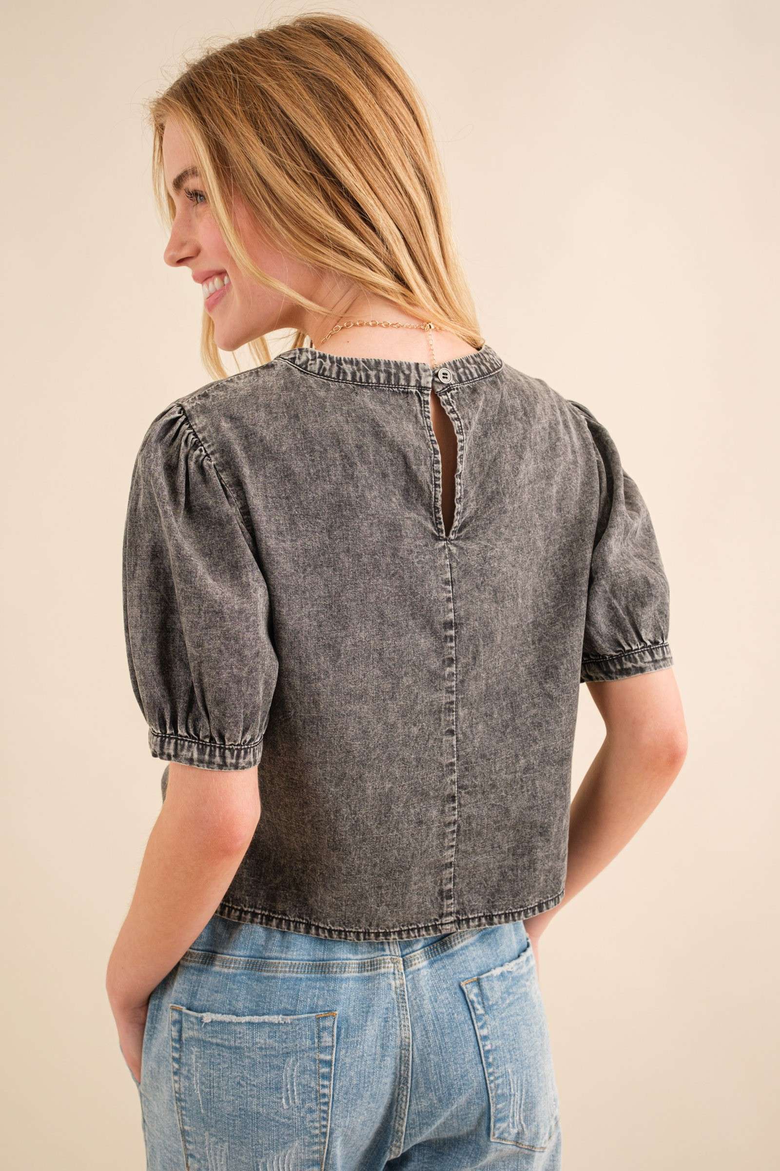 Give Us Time Shirring Top
