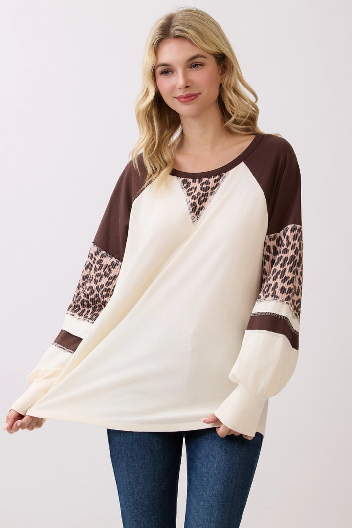 On Our Own Pullover Top - Chocolate