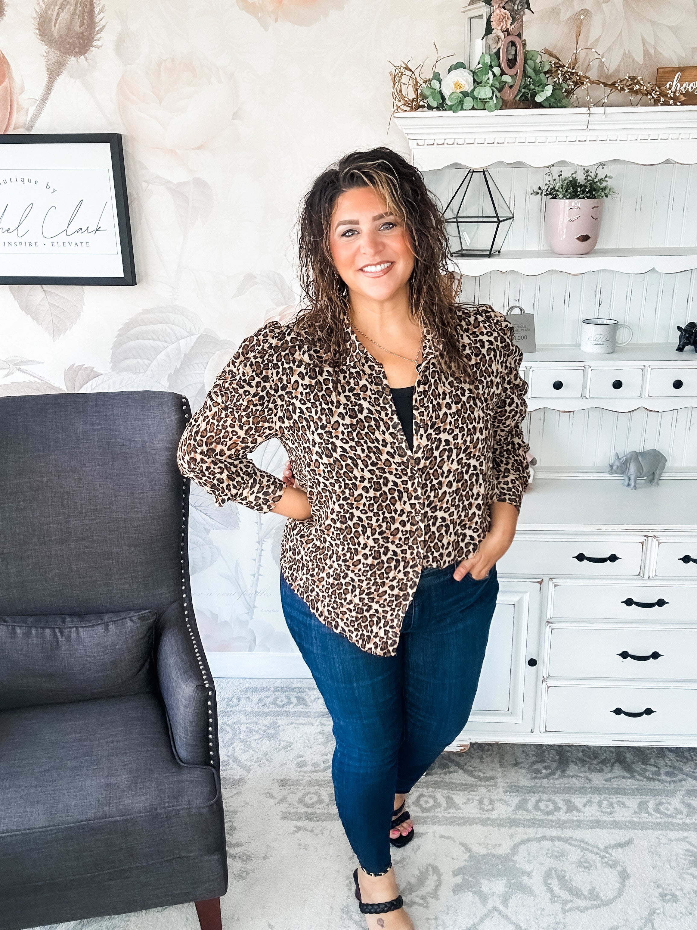 Watch Over You Leopard Blouse