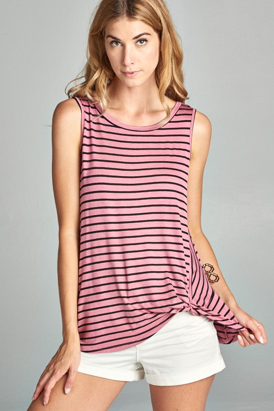 As Fast As I Can Tank - Mauve/Black