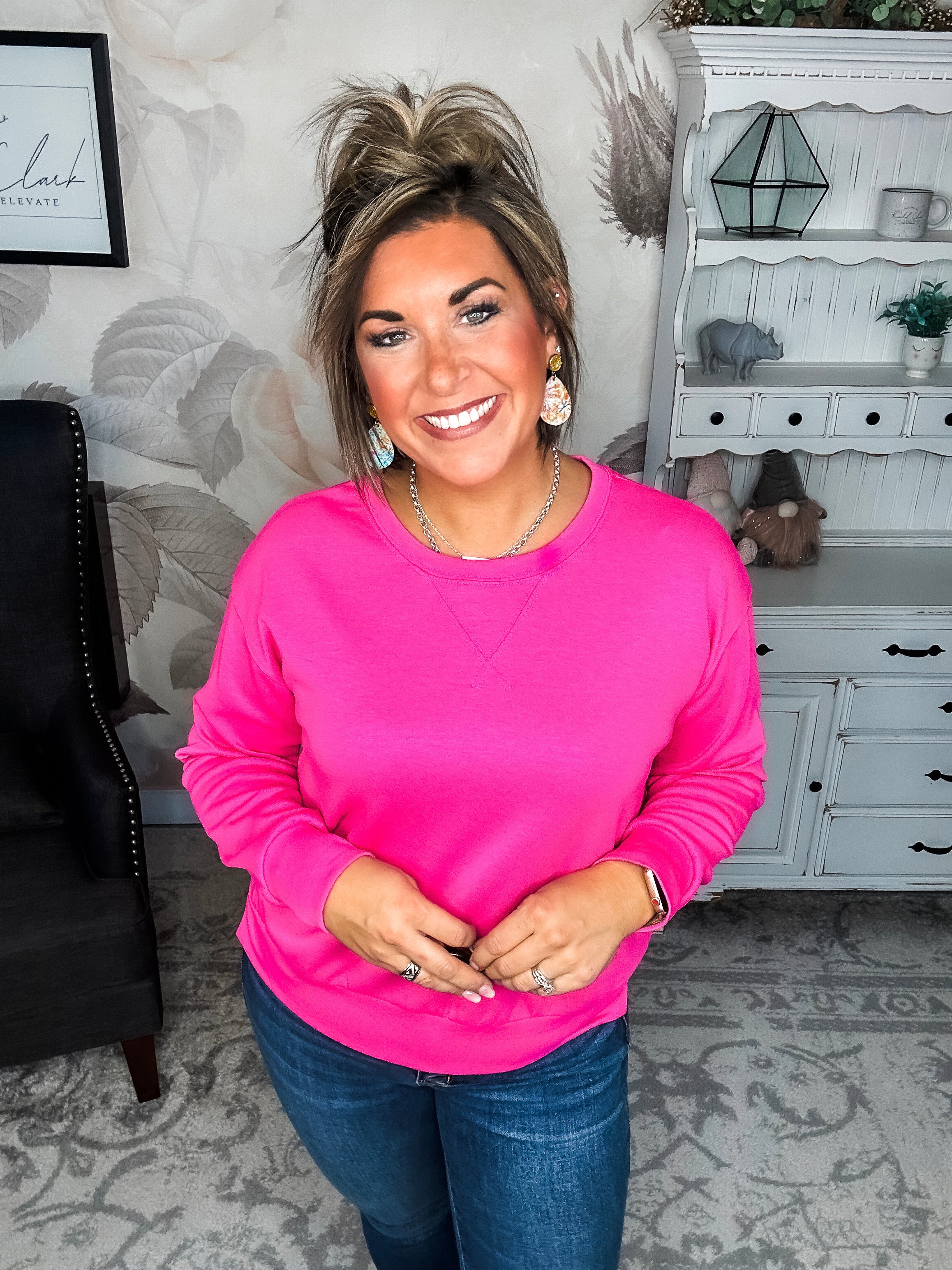 Classy On The Weekend Set - Hot Pink