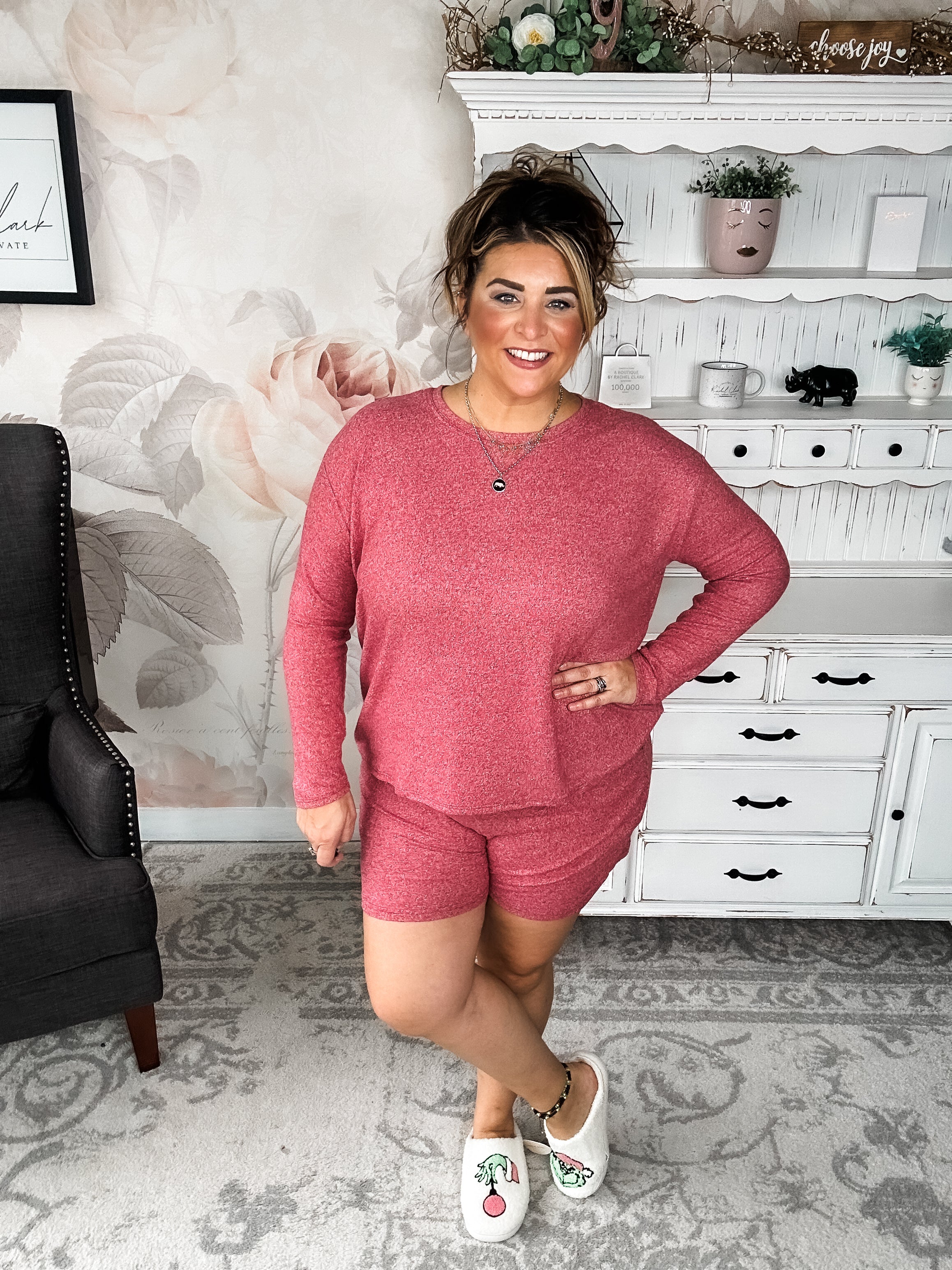 Twilight Traveler Lounge Set - Dark Red