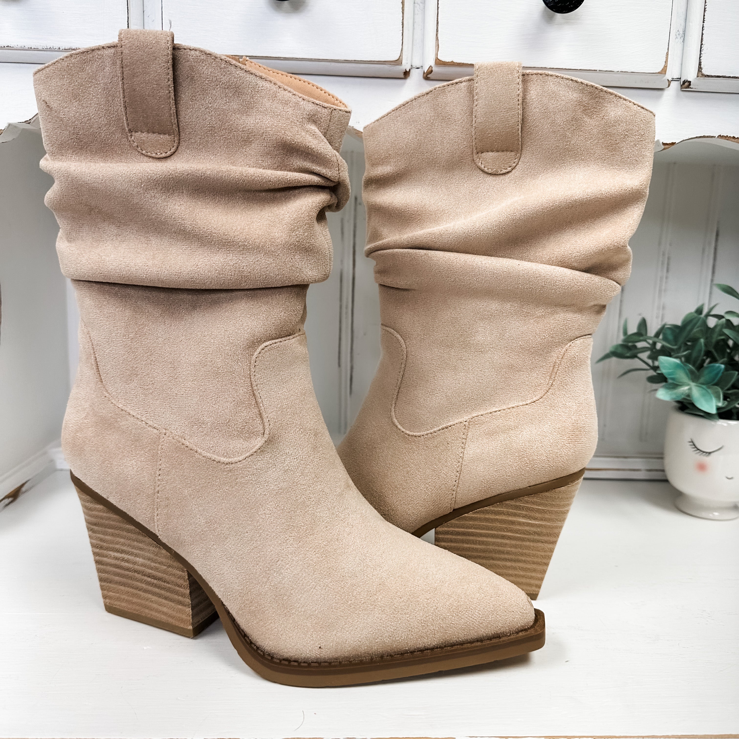 Morocco Slouch Boot - Taupe
