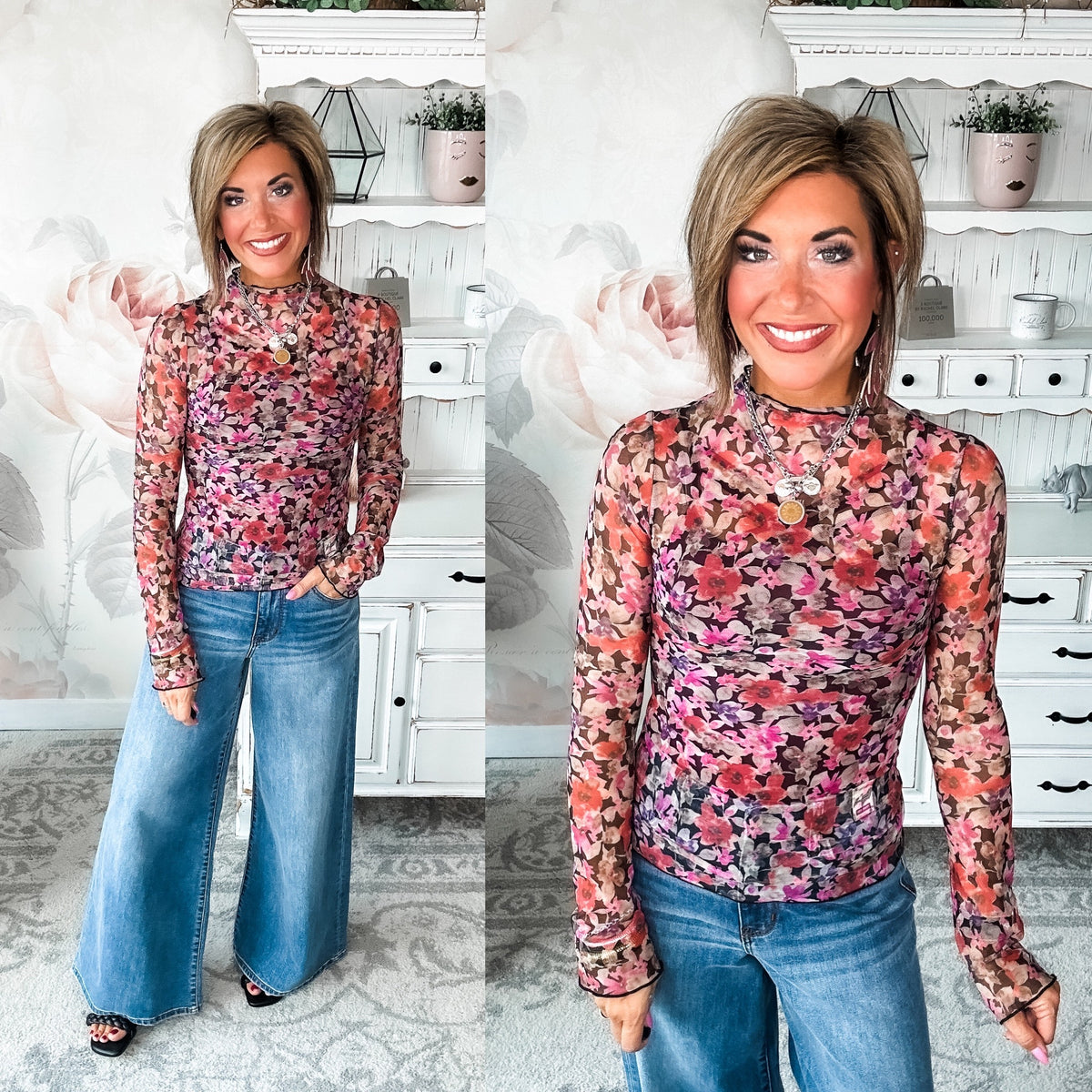 Never Regretting You Mesh Top