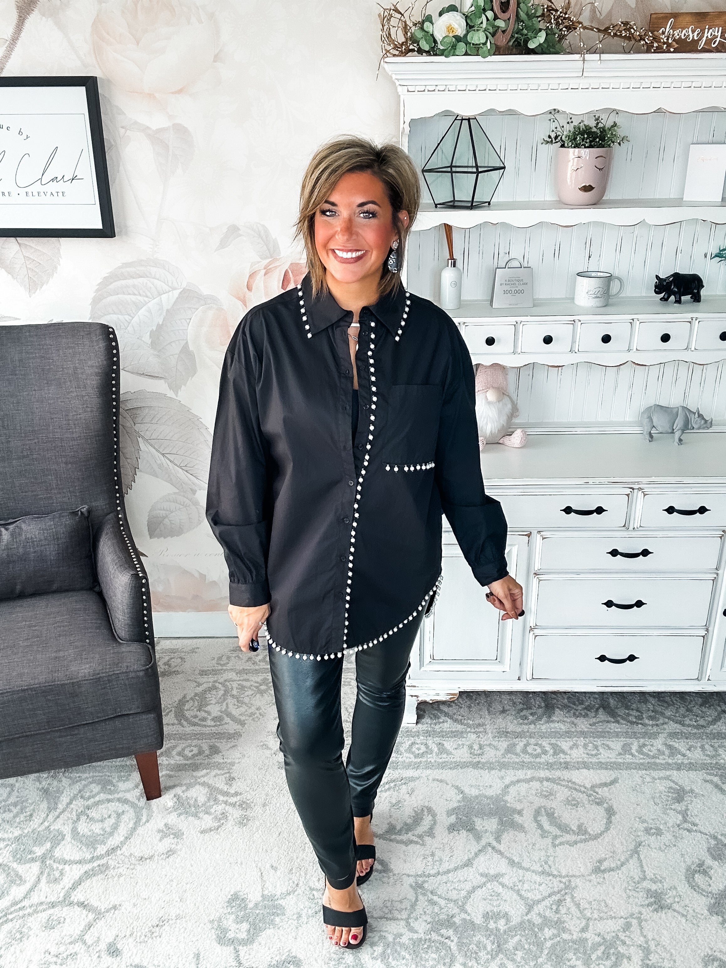 You are Extraordinary Button Down - Black