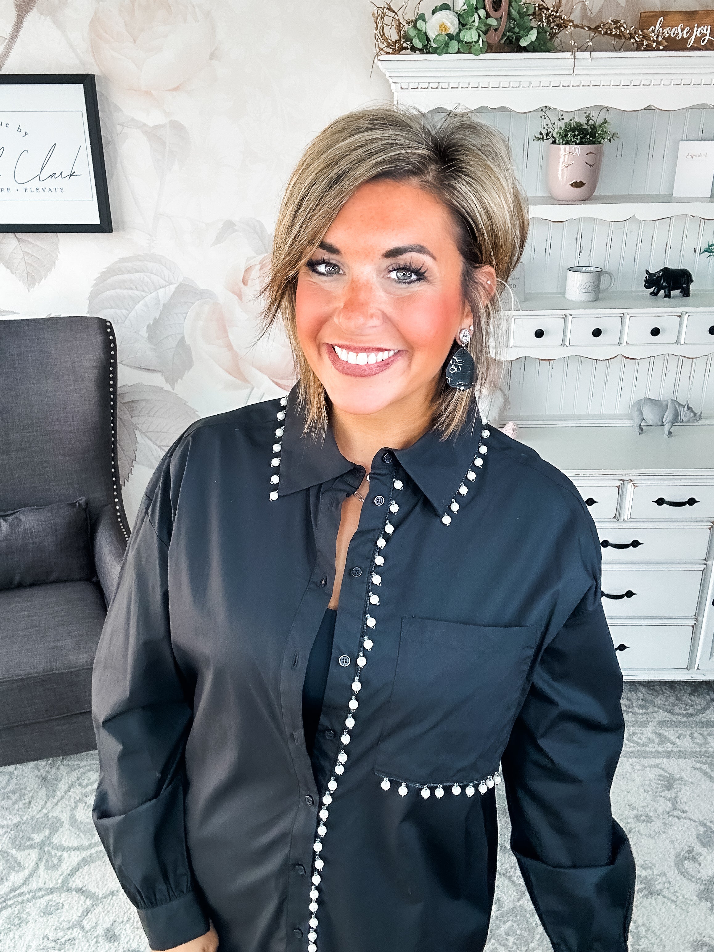 You are Extraordinary Button Down - Black