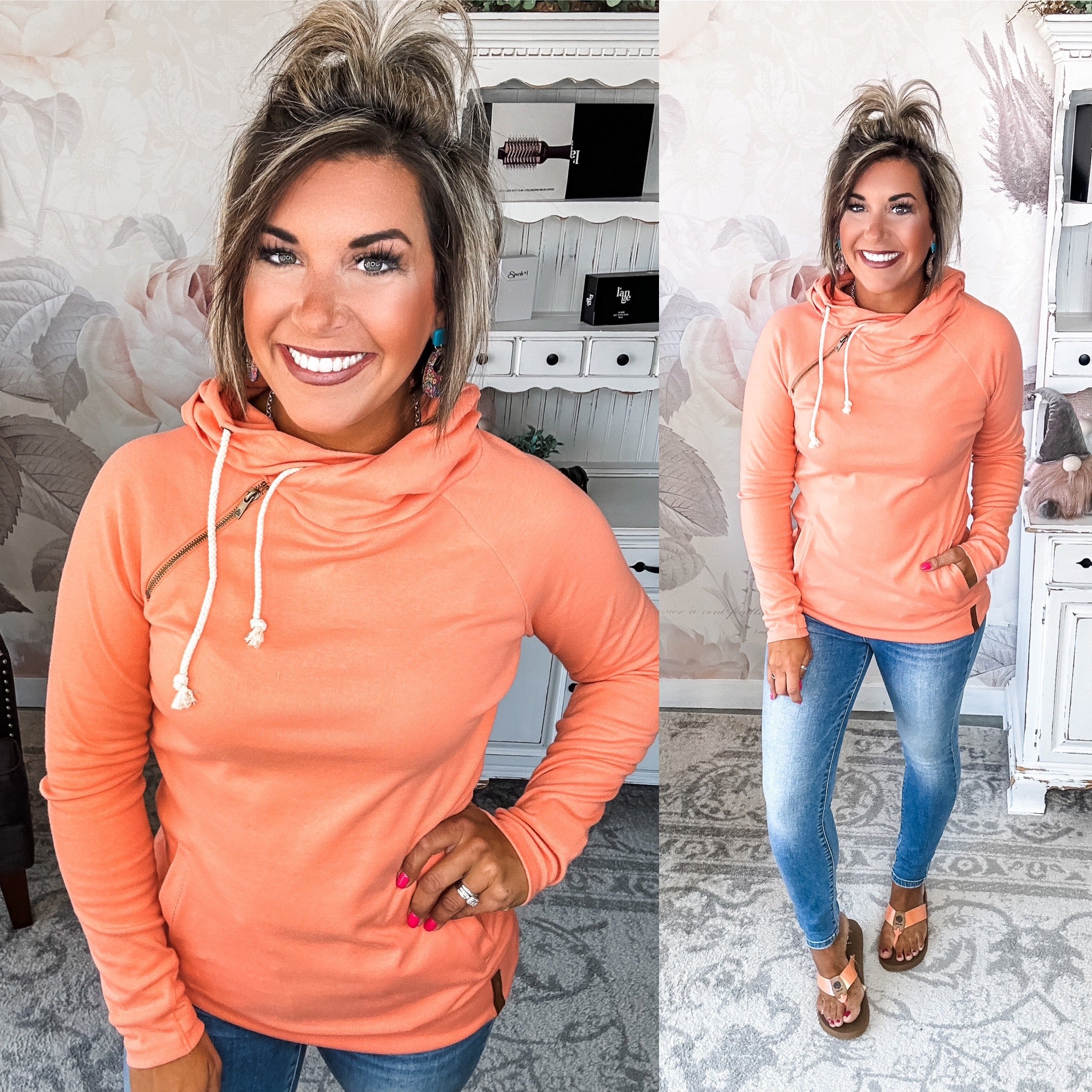 Ampersand Avenue - Doublehood™ Sweatshirt - Orange Peel