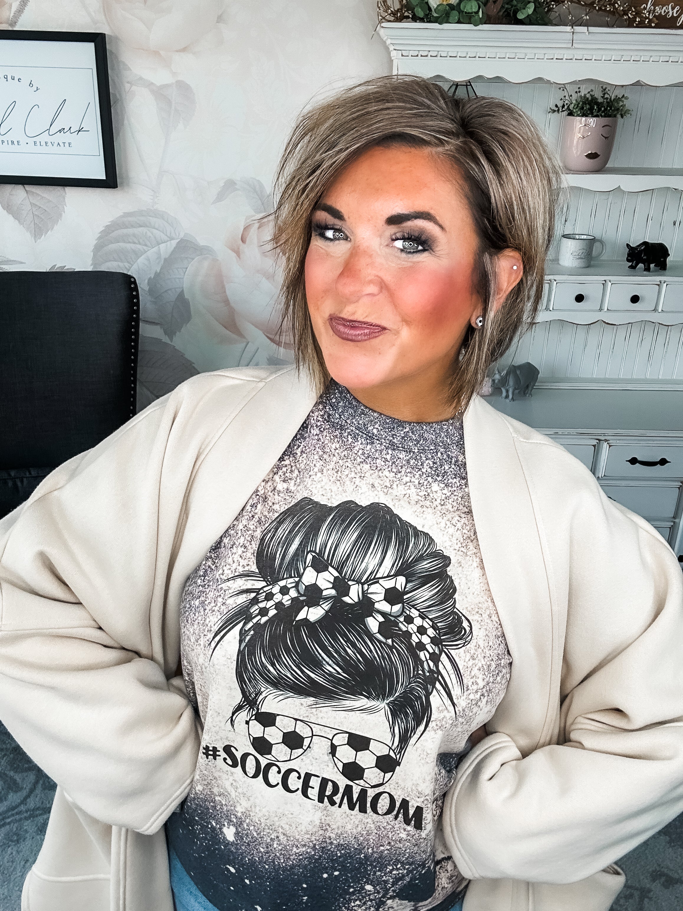 Soccer Mom Bleached Sweatshirt