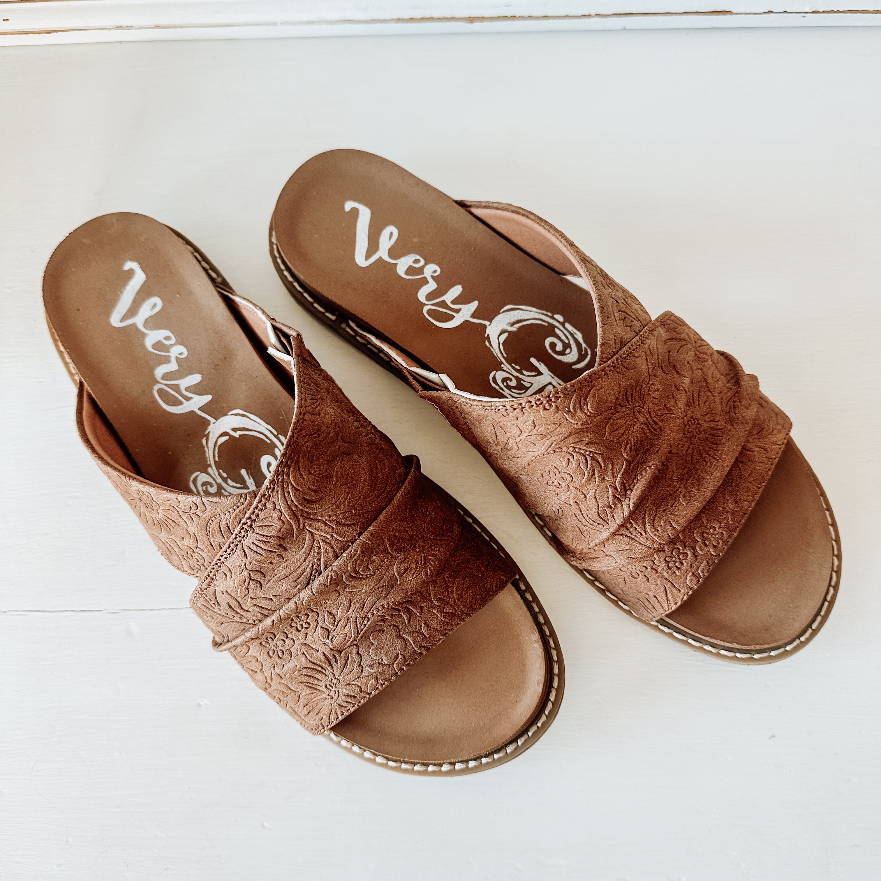 Jolene Tooled Sandal - Tan