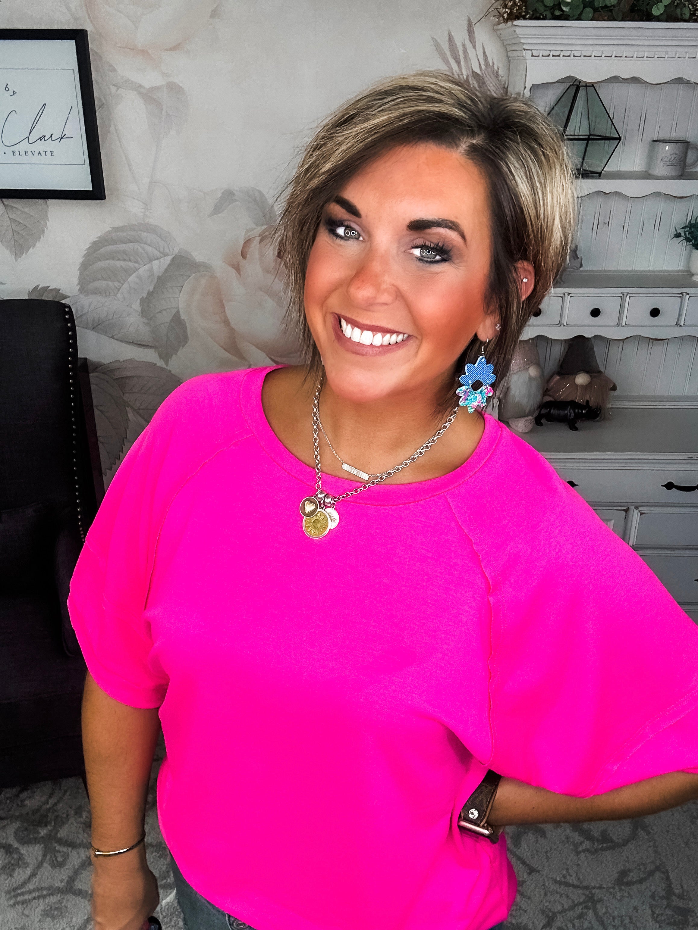 Tell Me The Truth Top - Hot Pink