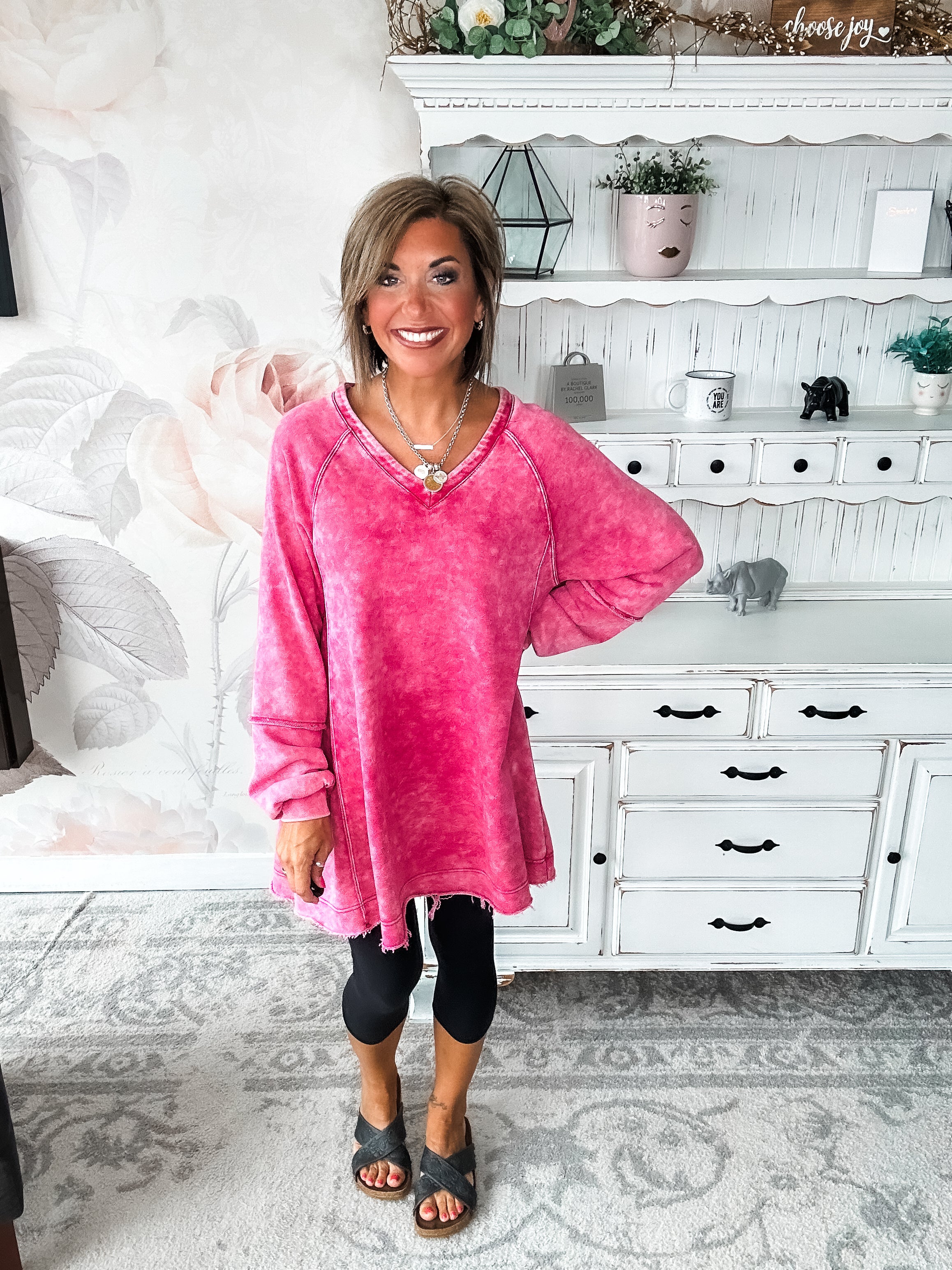 They All Made It Shift Dress - Magenta