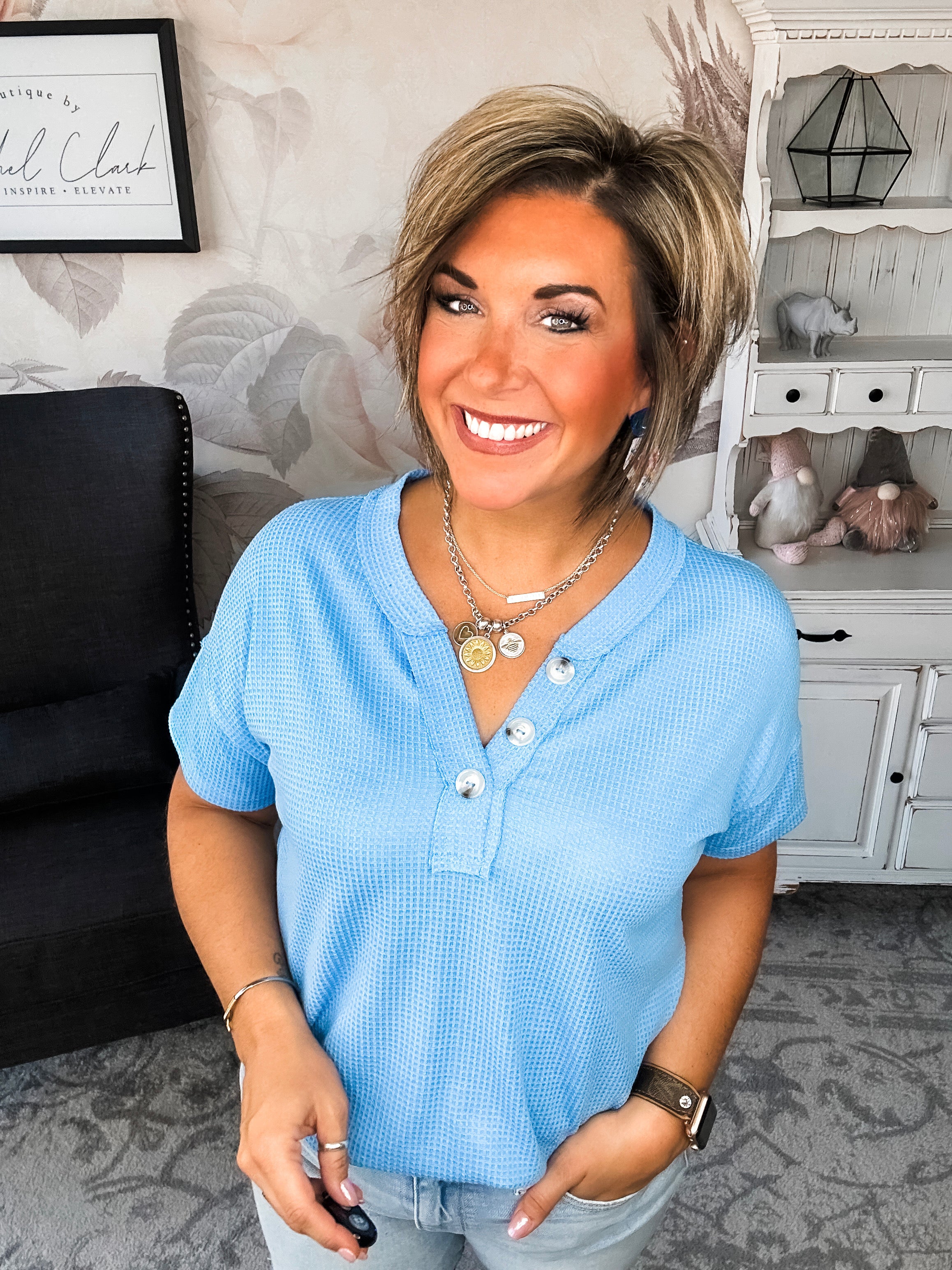 Beautiful Story Top - Ocean Blue