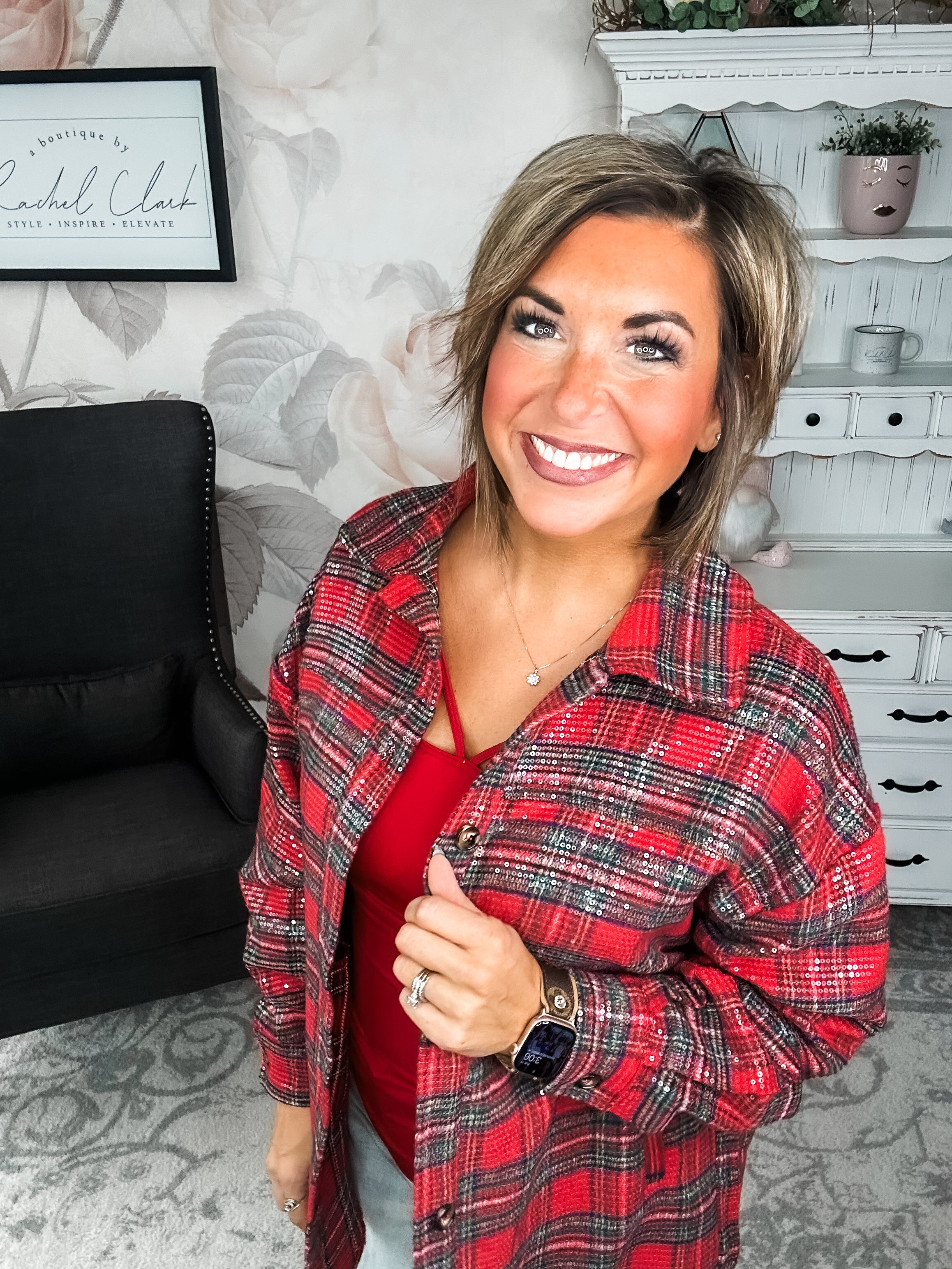 Tinsel Town Plaid Button Down