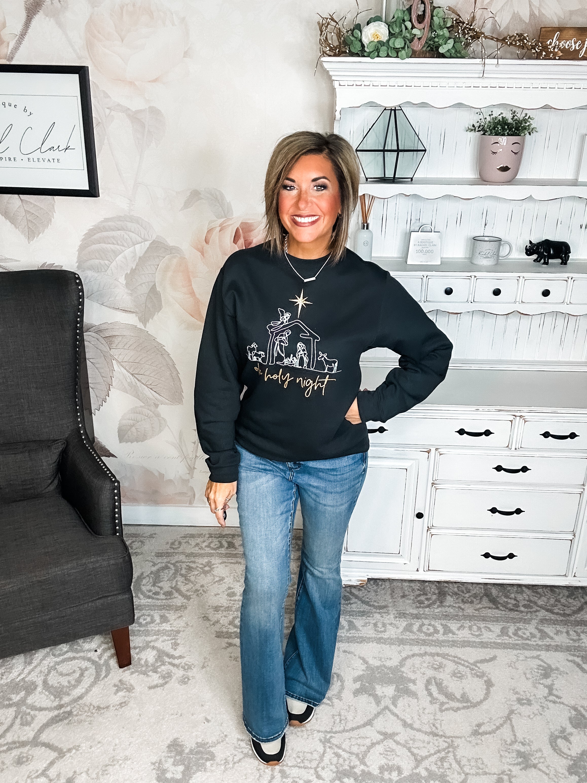 Oh Holy Night Graphic Sweatshirt