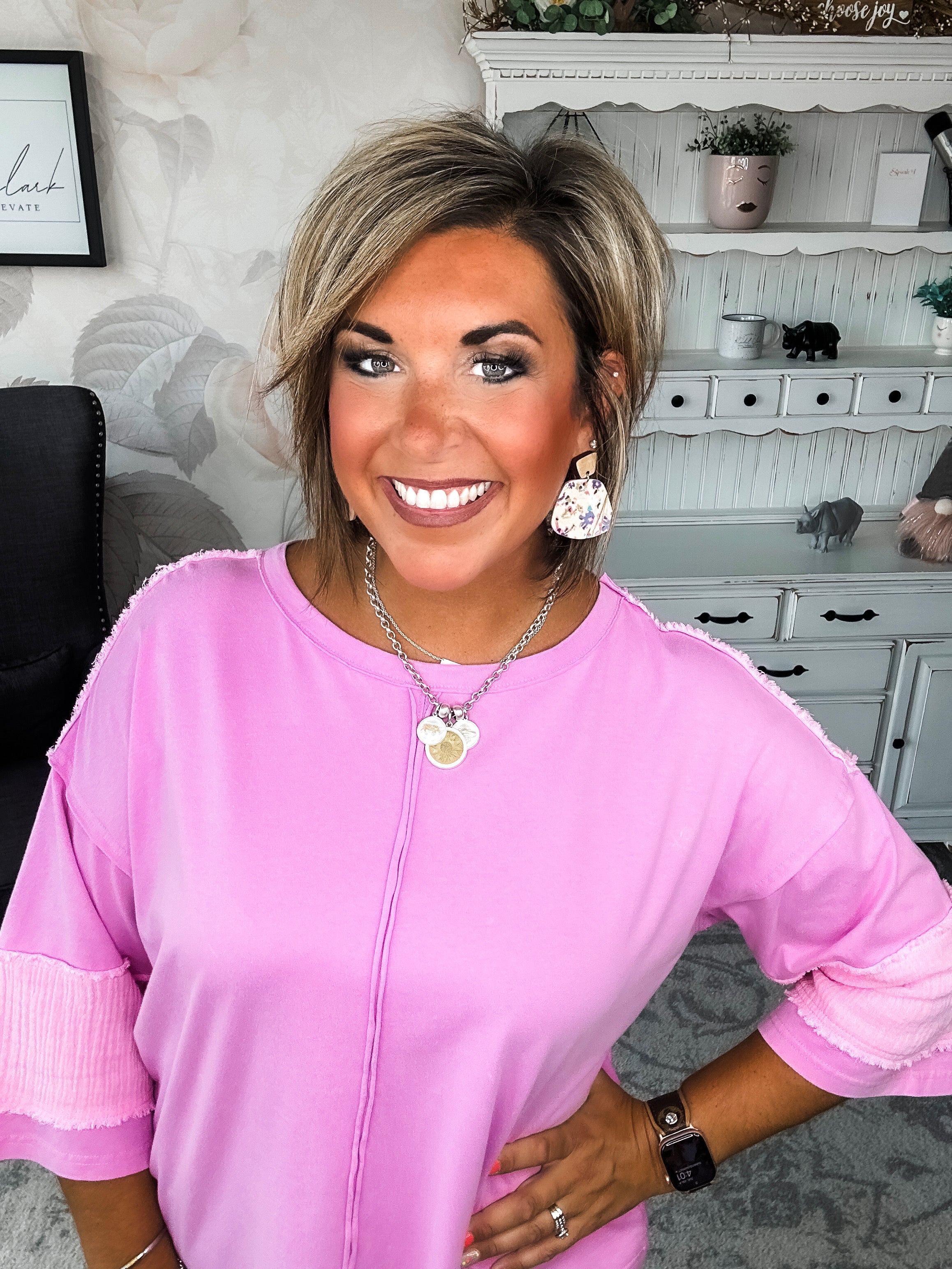 Anything To Help Tunic Top - Pink