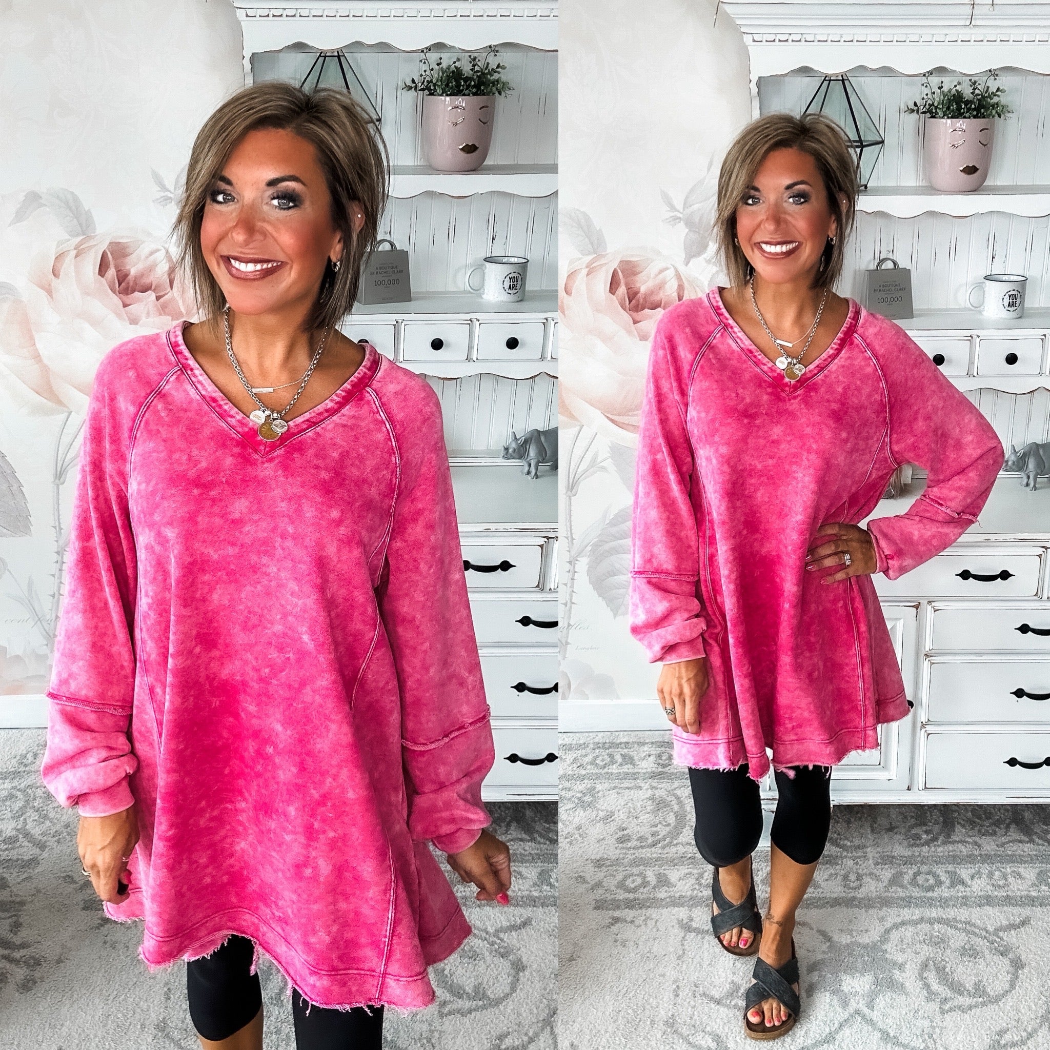 They All Made It Shift Dress - Magenta