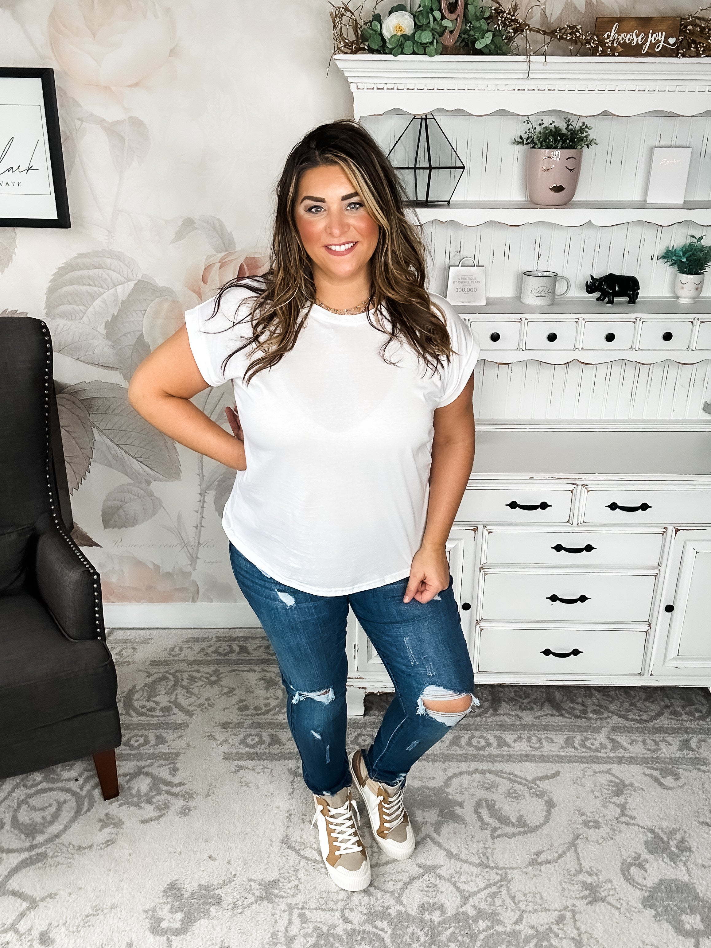 BLACK FRIDAY EXCLUSIVE - Up All Night Short Sleeve Tee - White