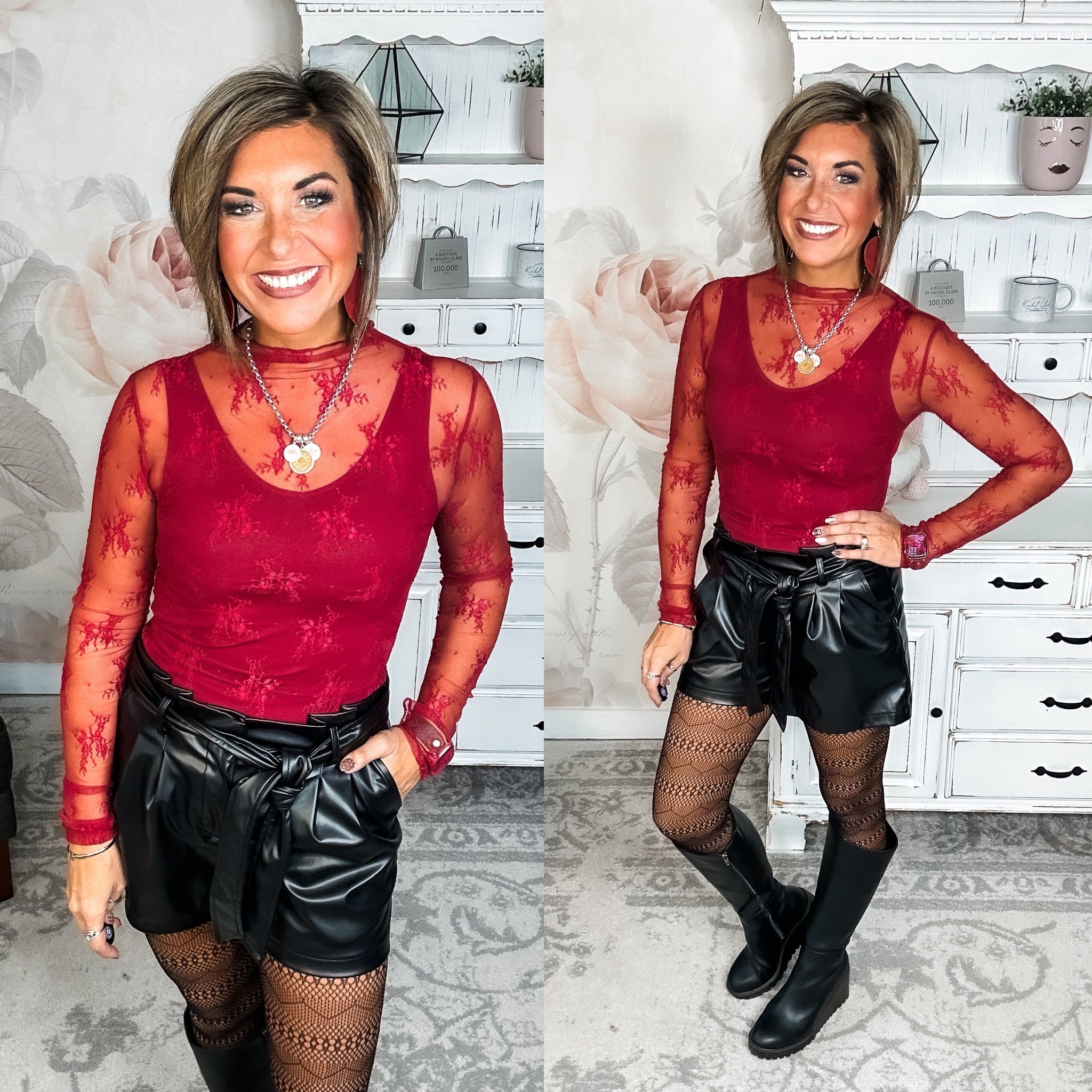 Have a Hope Faux Leather Shorts