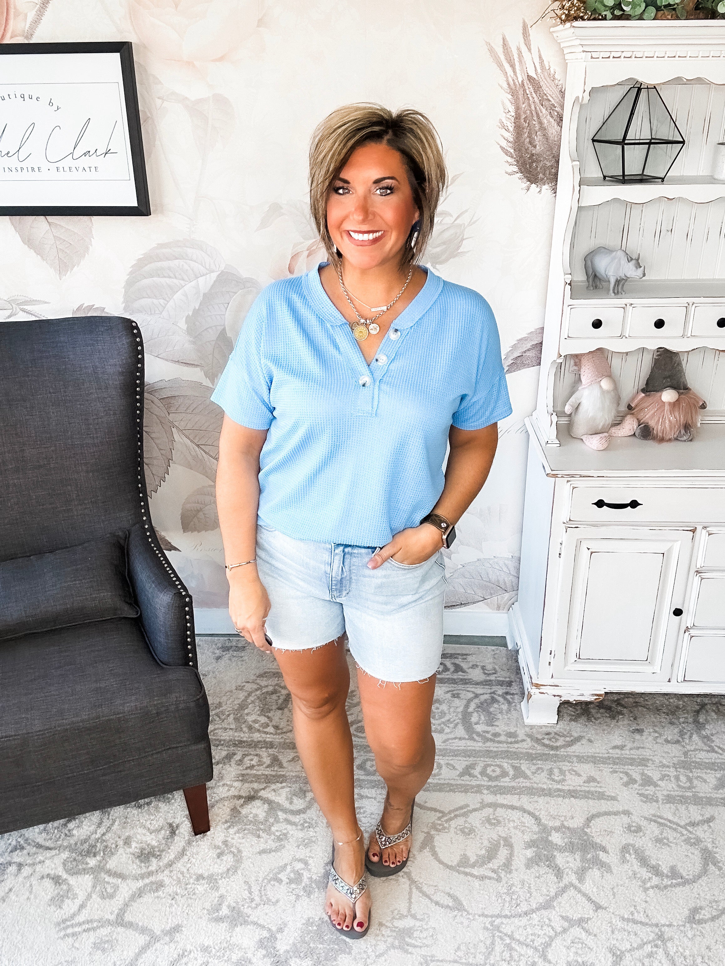 Beautiful Story Top - Ocean Blue