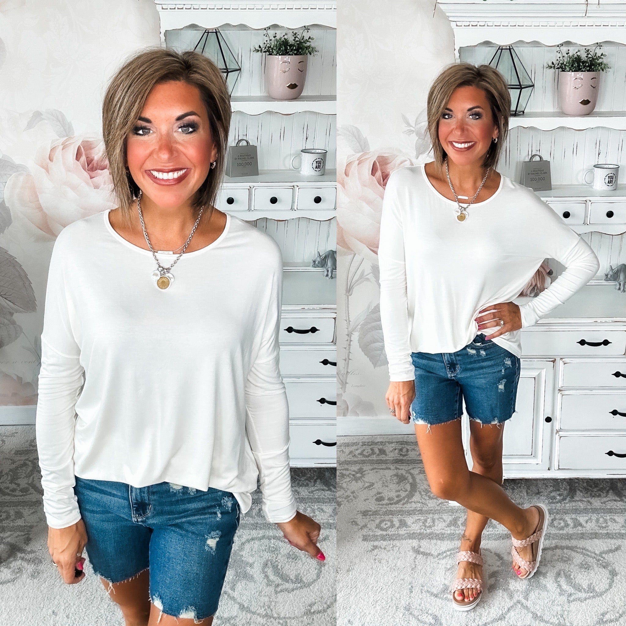 She's Fabulous Long Sleeve Tee - Ivory