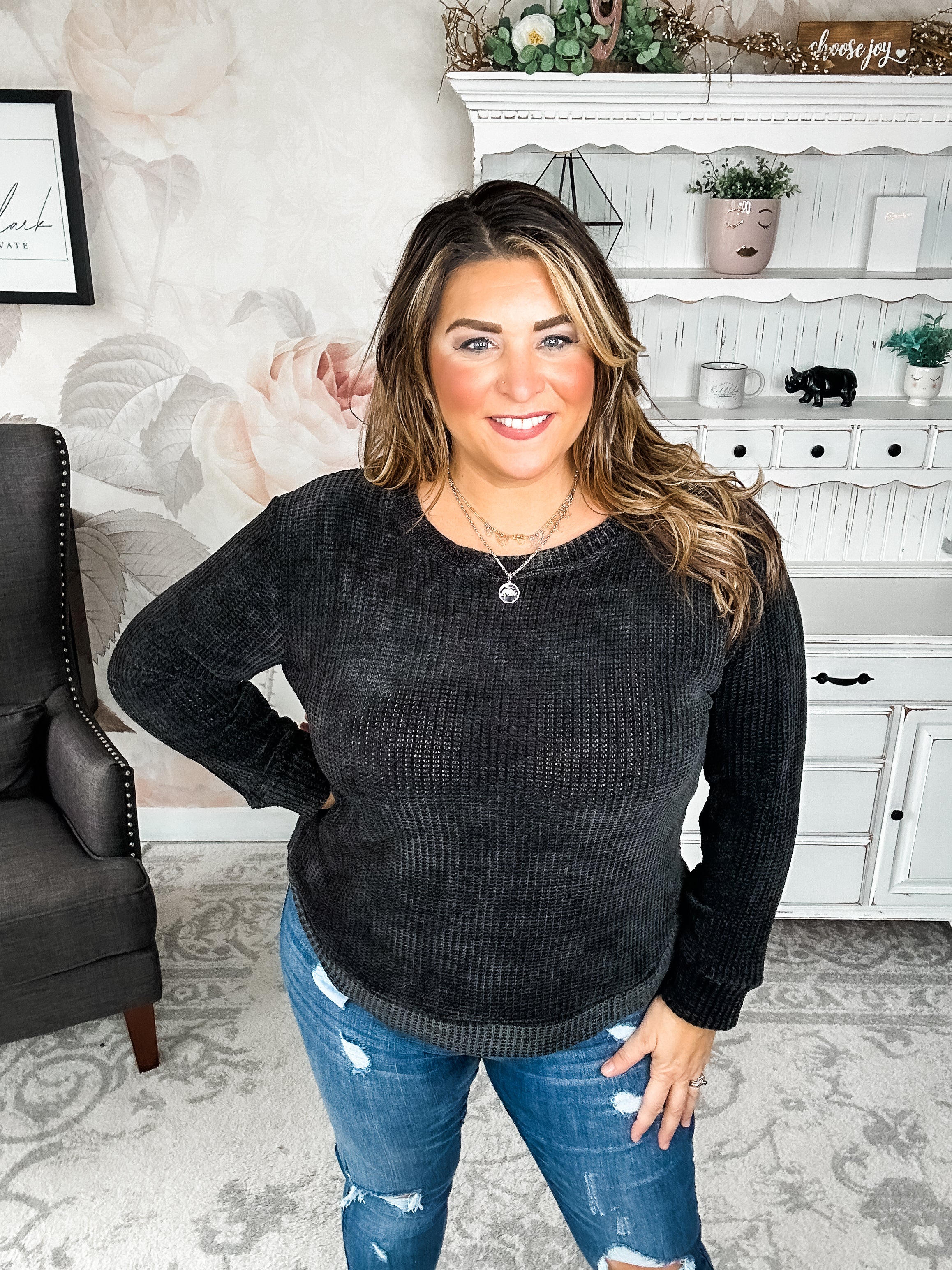 BLACK FRIDAY EXCLUSIVE - Moonlight Mixer Sweater - Black