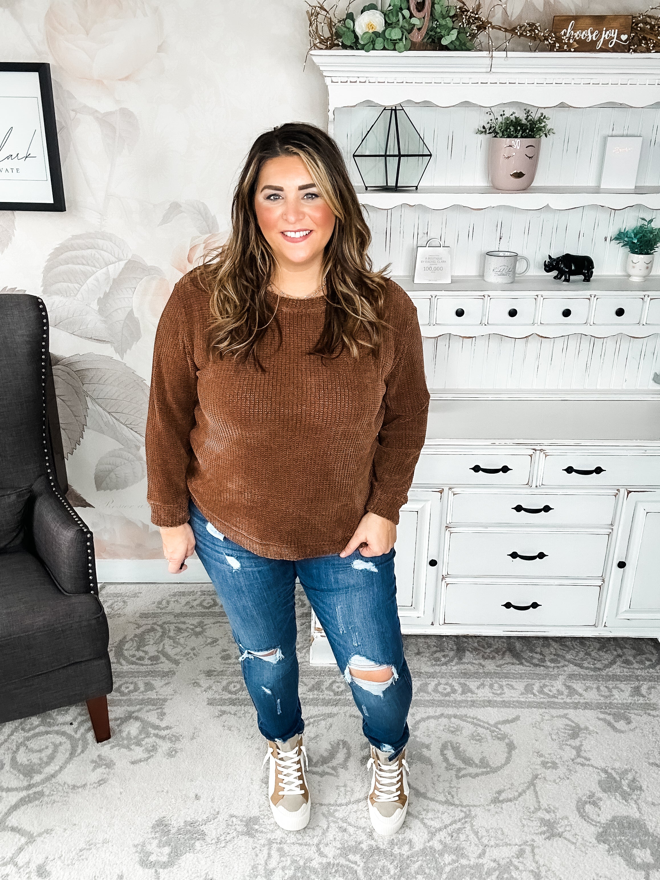 BLACK FRIDAY EXCLUSIVE - Moonlight Mixer Sweater - Brown