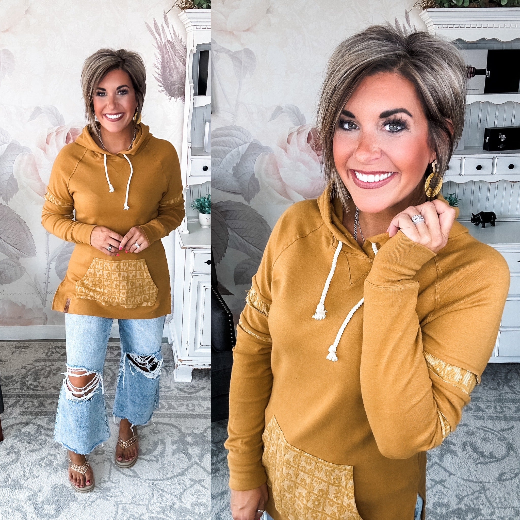 Ampersand Avenue SideSlit Hoodie - Made For You