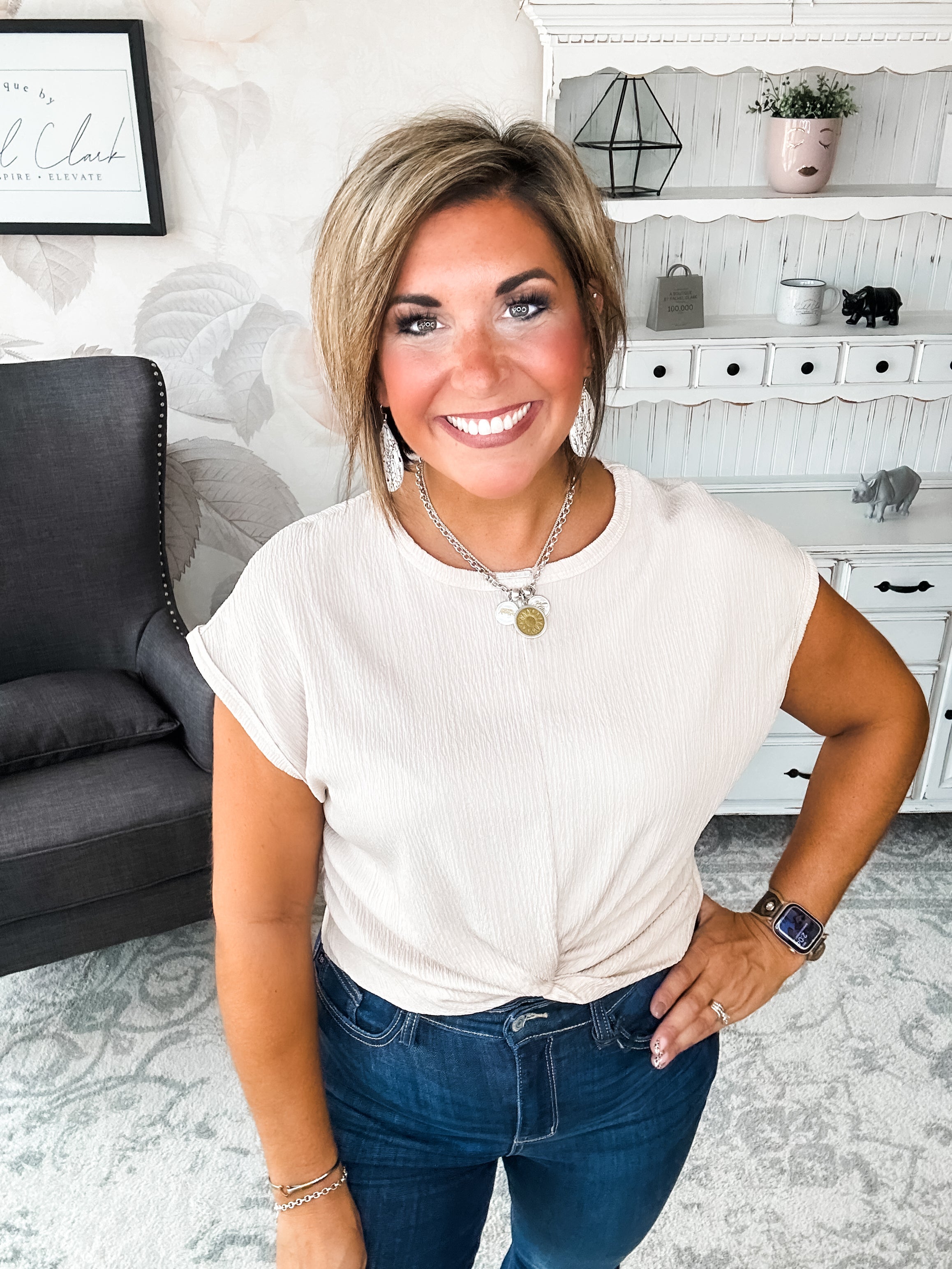 Just Like You Top - Taupe