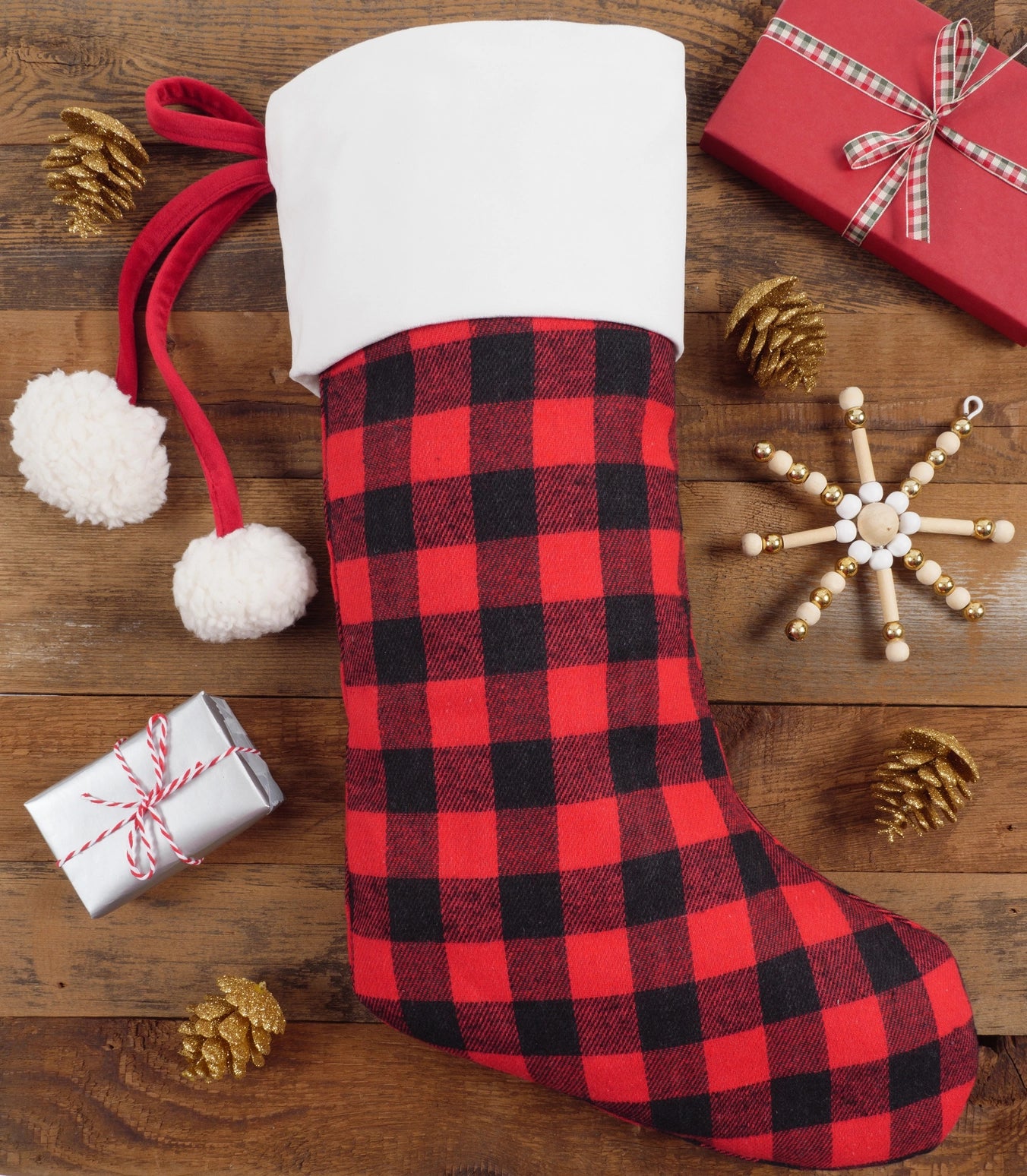 Buffalo Plaid Oversized Stocking