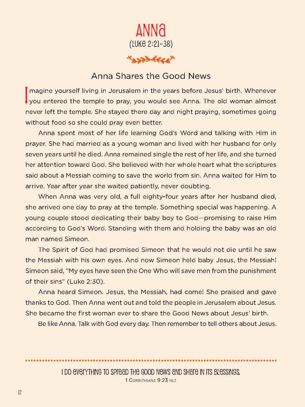 Anna Shares the Good News