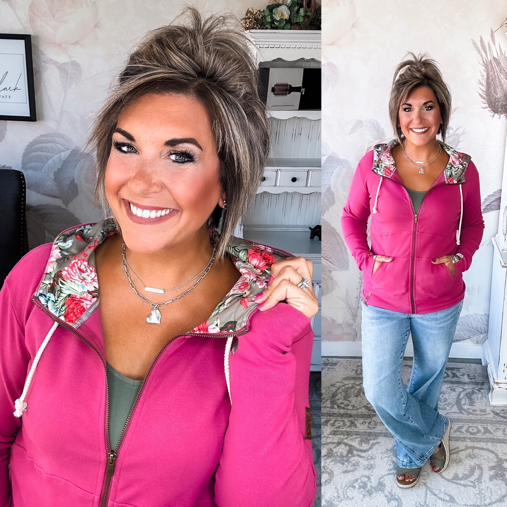 Ampersand Avenue Fullzip Sweatshirt - Glow Girl