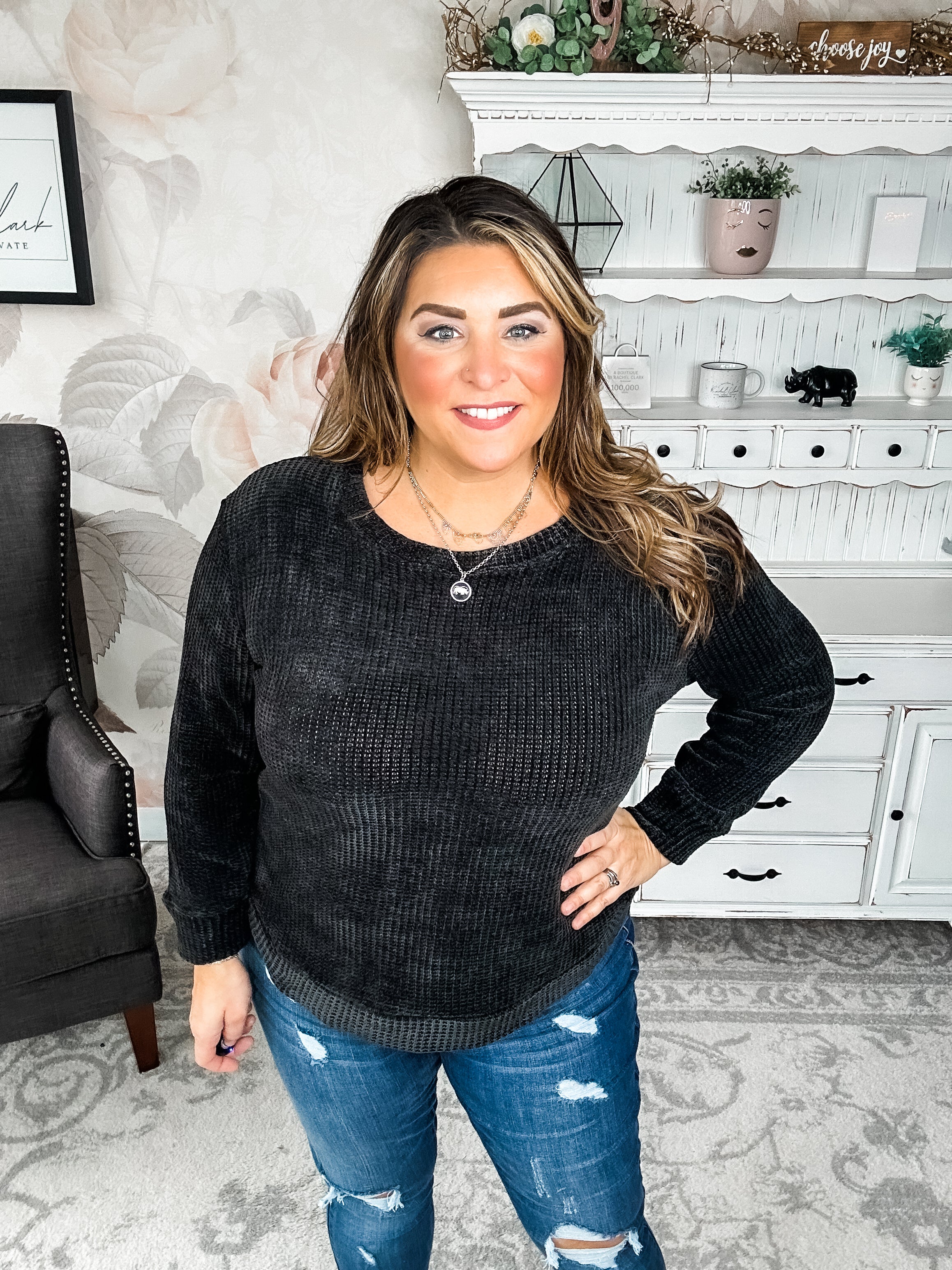 BLACK FRIDAY EXCLUSIVE - Moonlight Mixer Sweater - Black