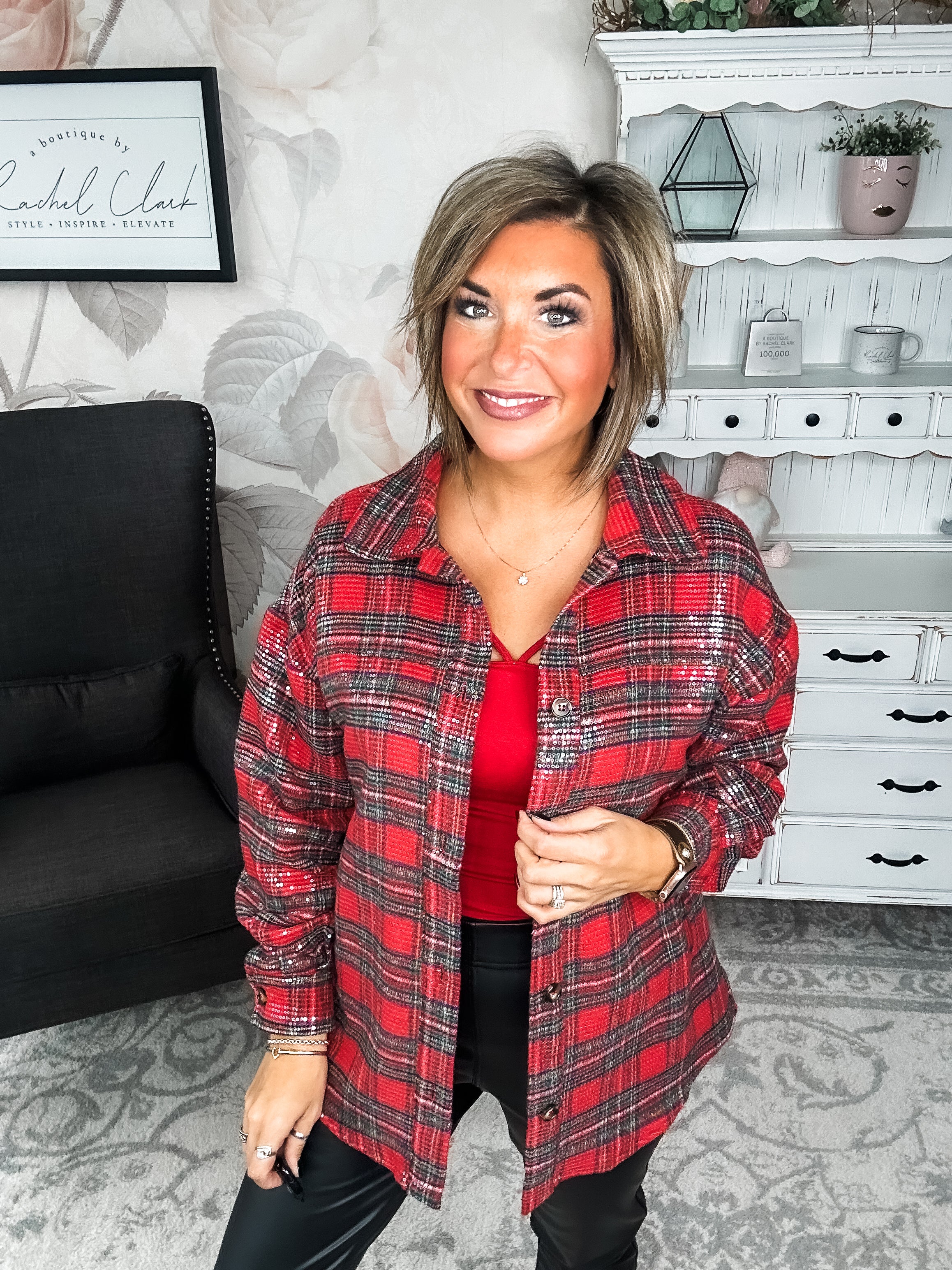 Tinsel Town Plaid Button Down