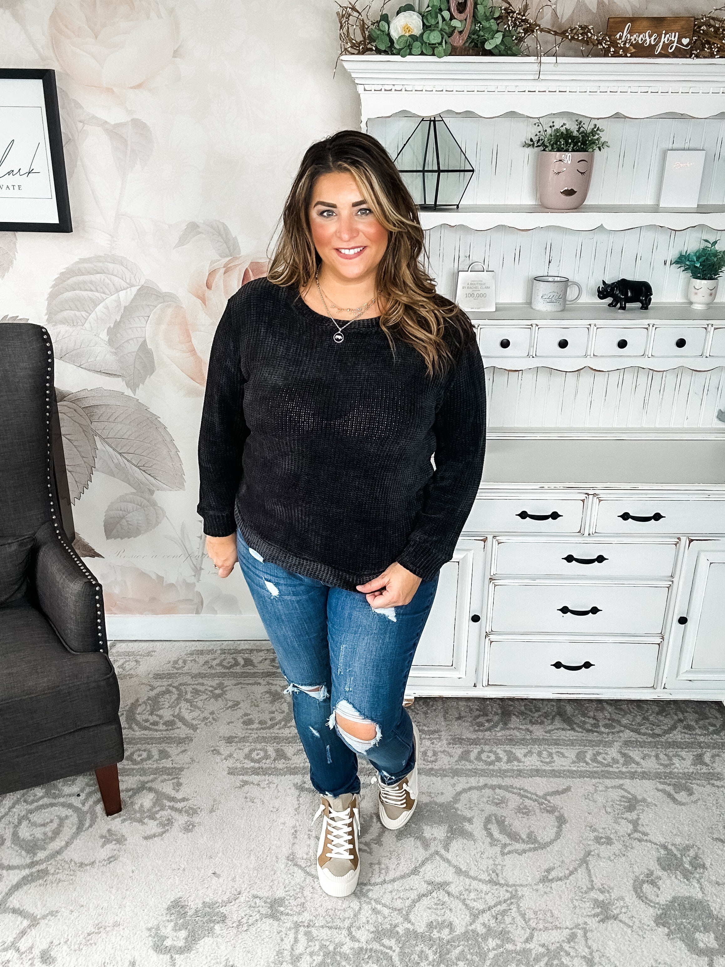 BLACK FRIDAY EXCLUSIVE - Moonlight Mixer Sweater - Black