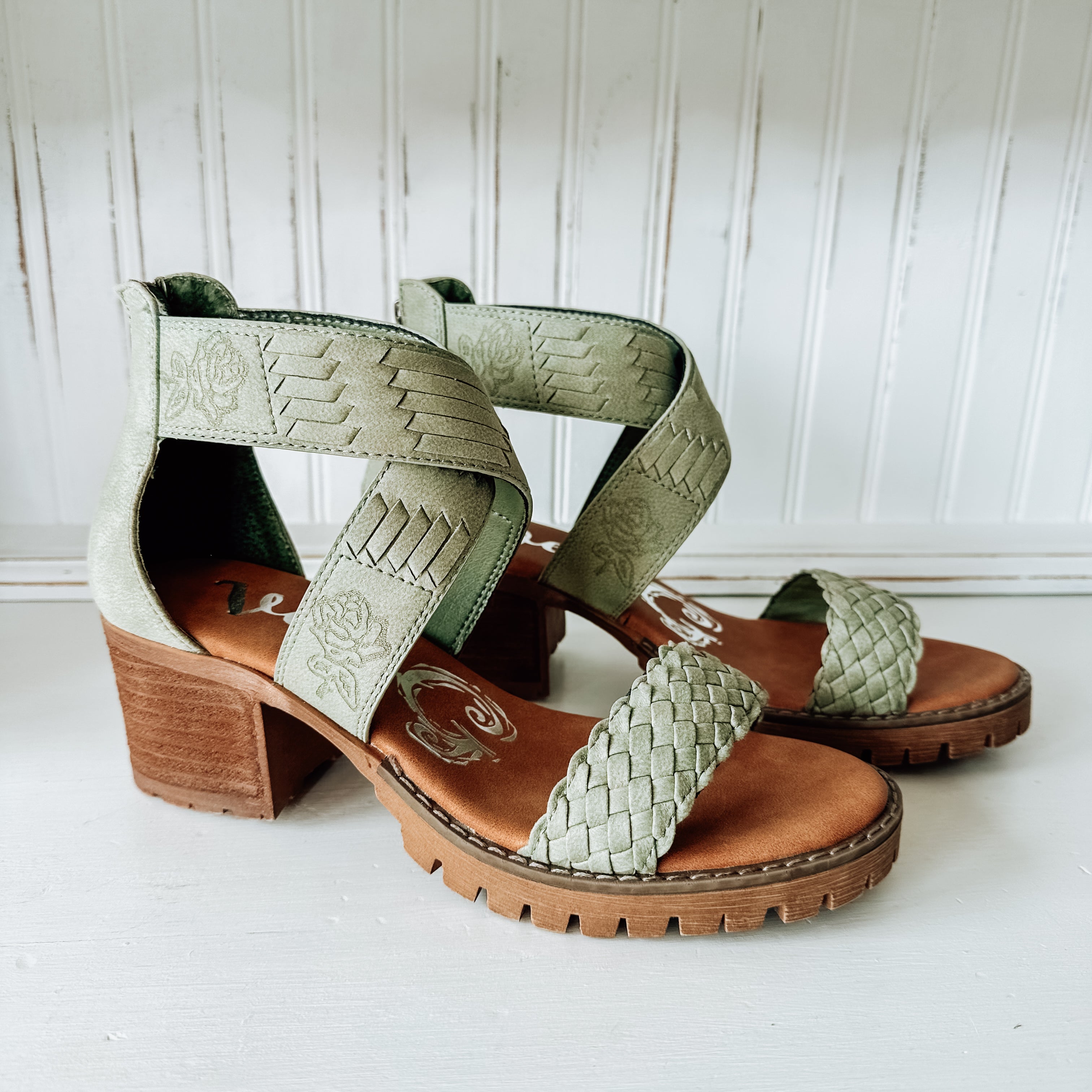 Vana Block Heel - Sage