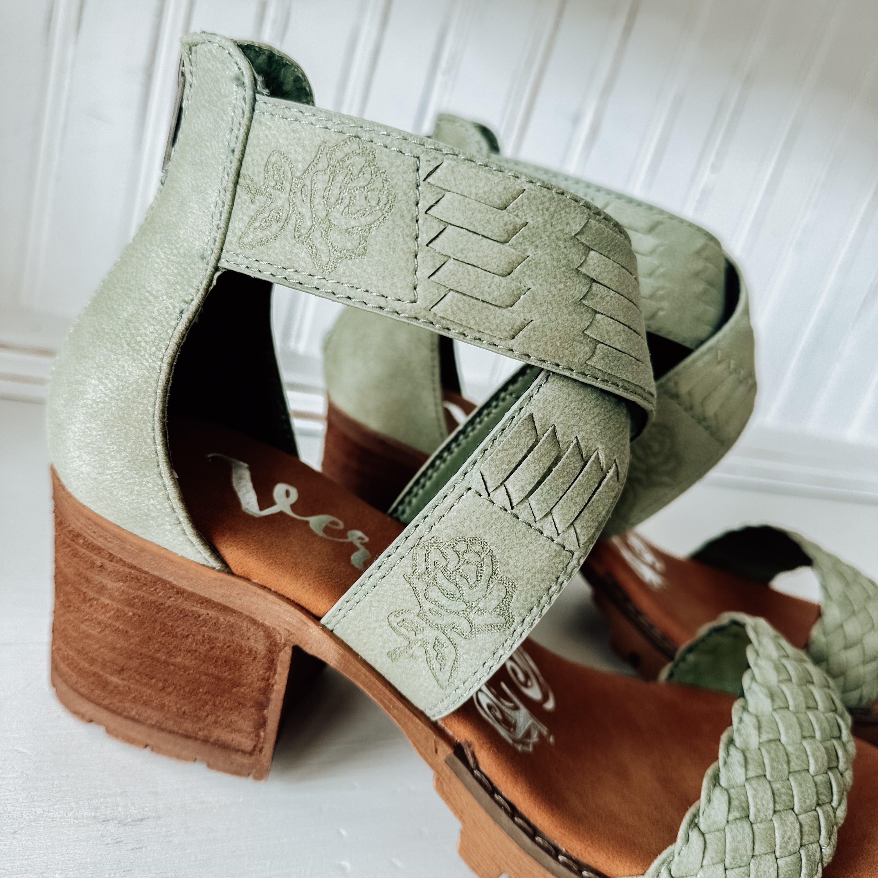 Vana Block Heel - Sage