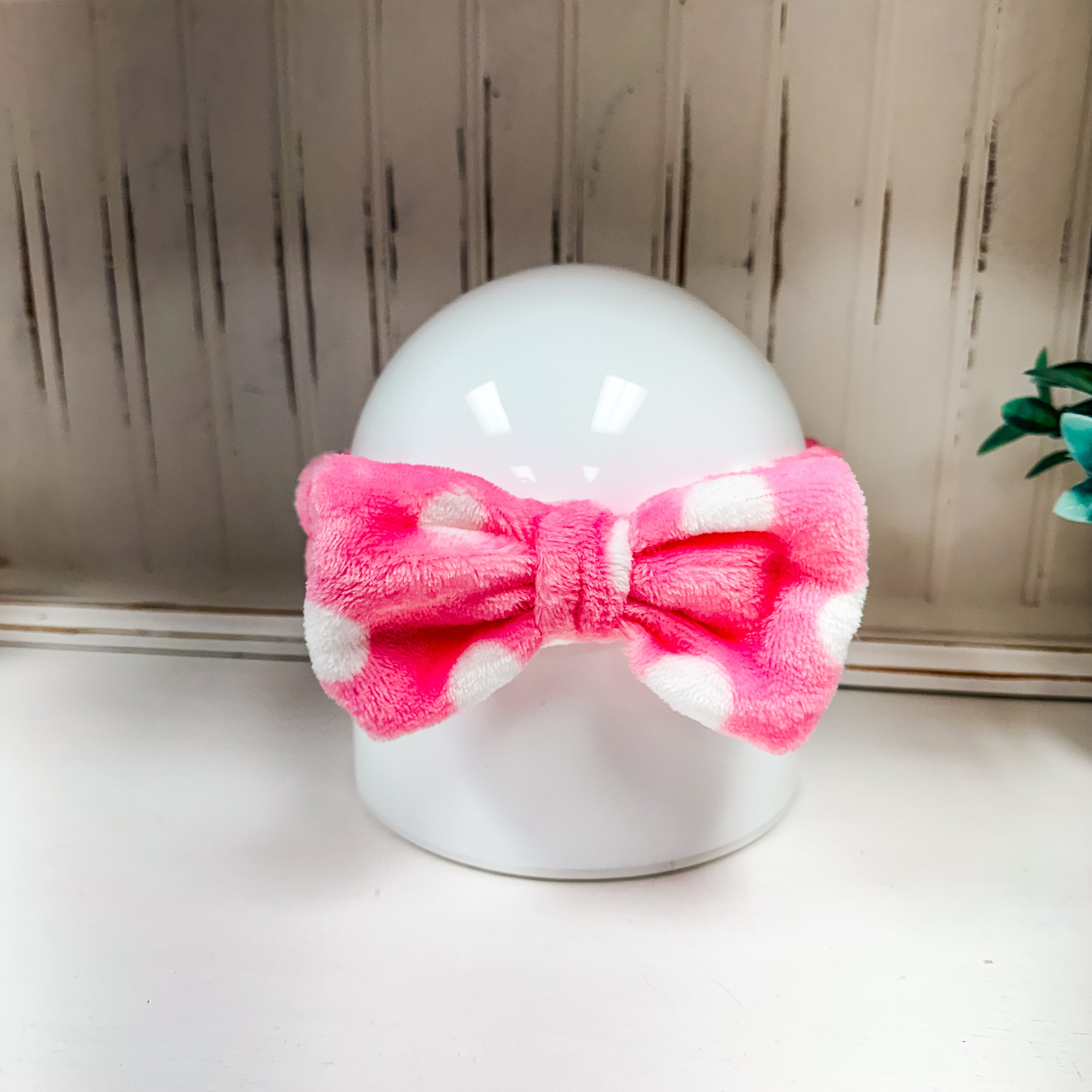 Pink Spa Headband with Bow