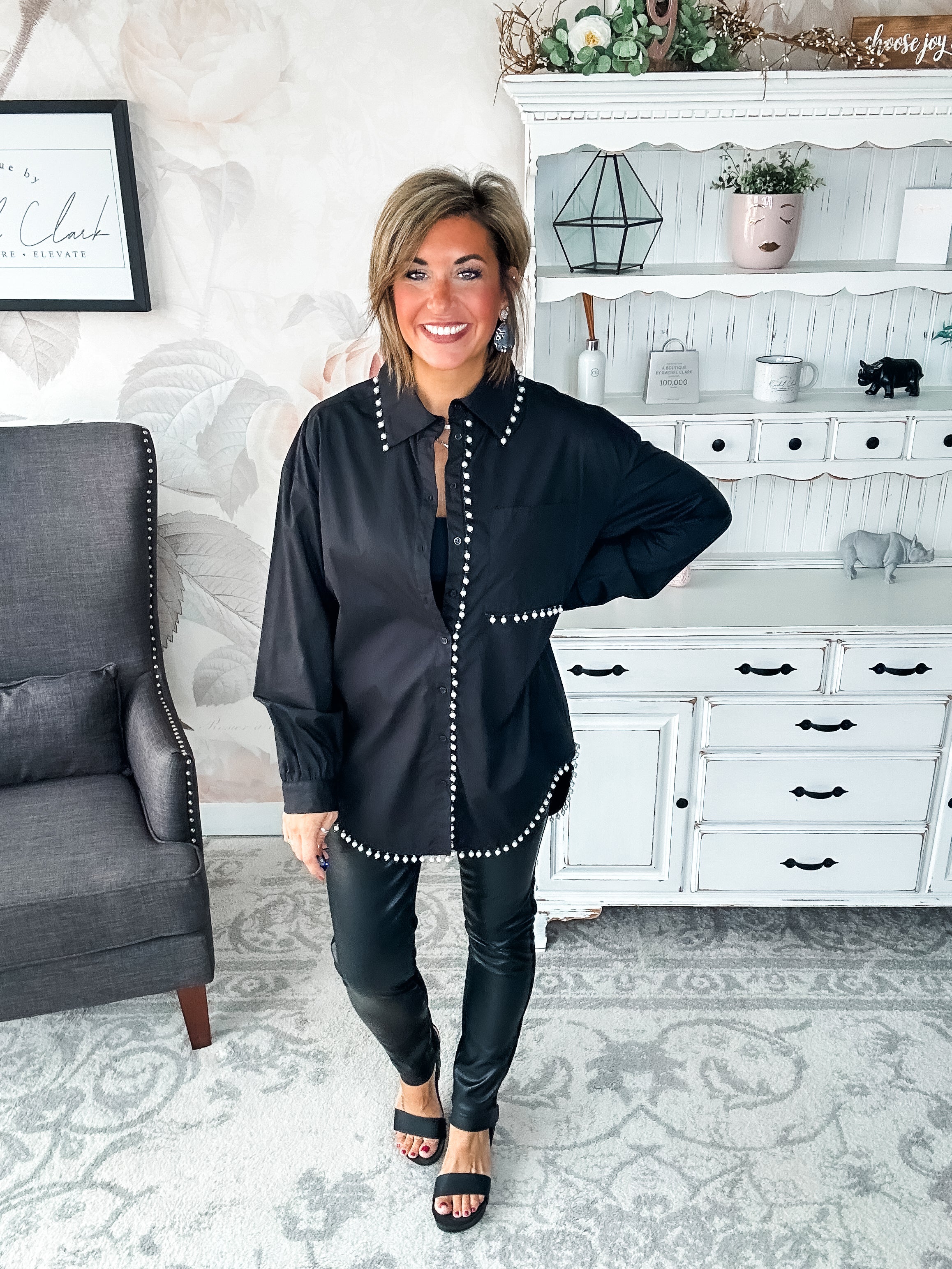 You are Extraordinary Button Down - Black