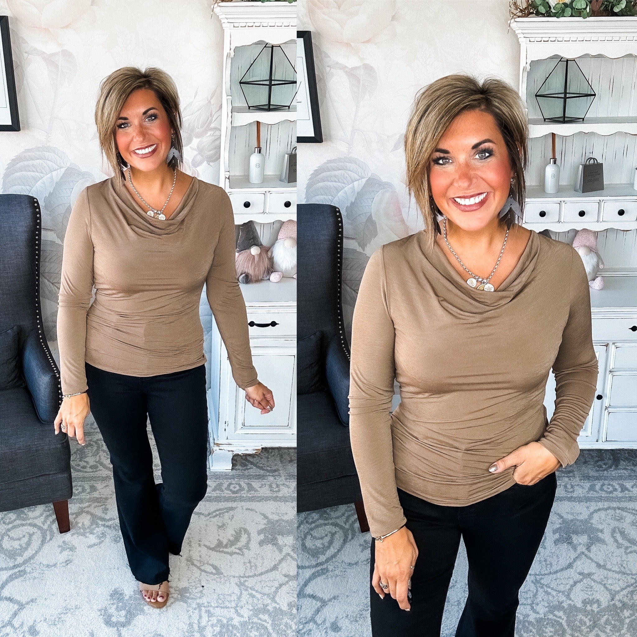 Treat Me Like A Lady Top - Mocha