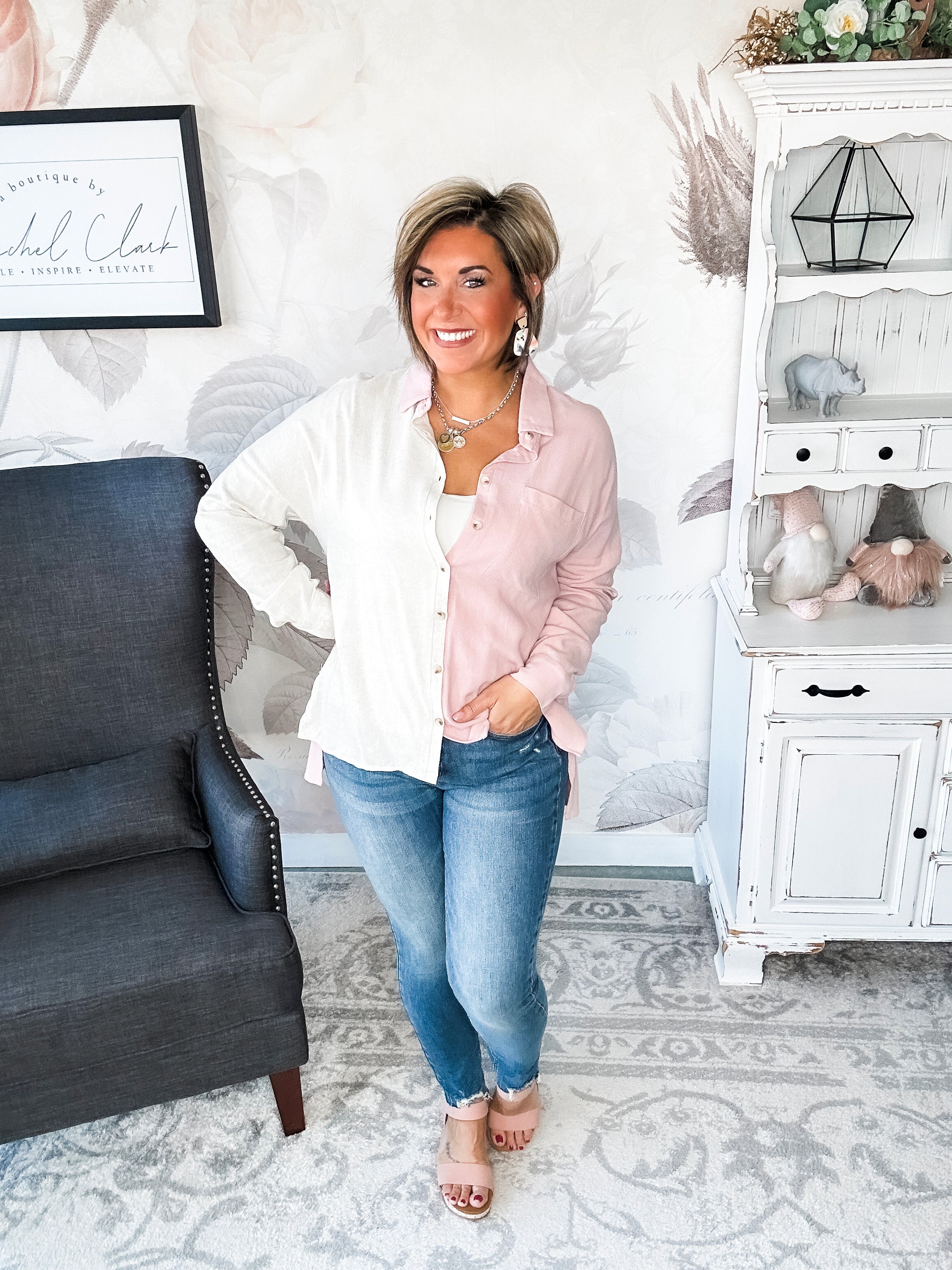 Wishing on Forever Linen Button Down