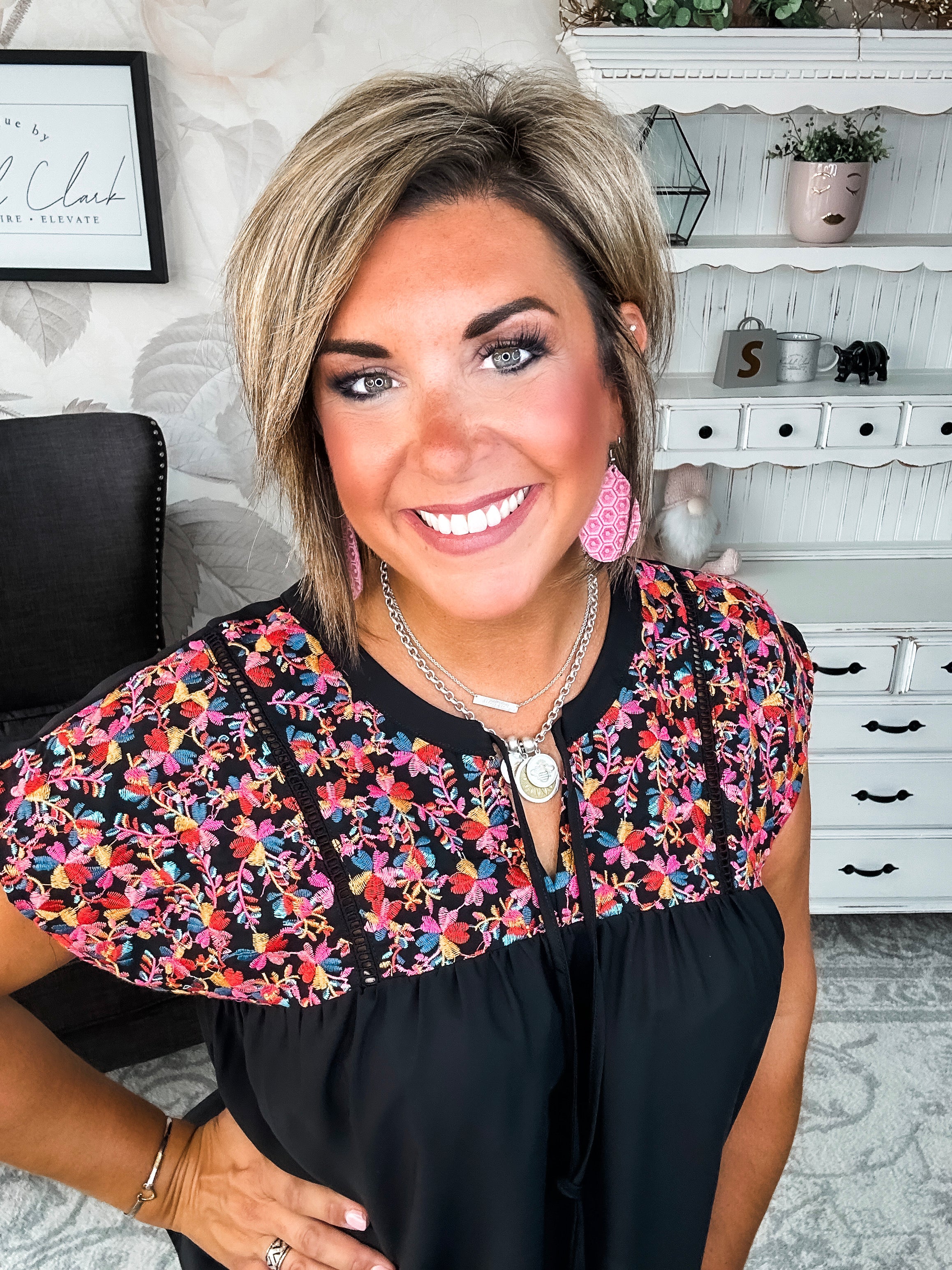 Listen To Your Heart Blouse - Black