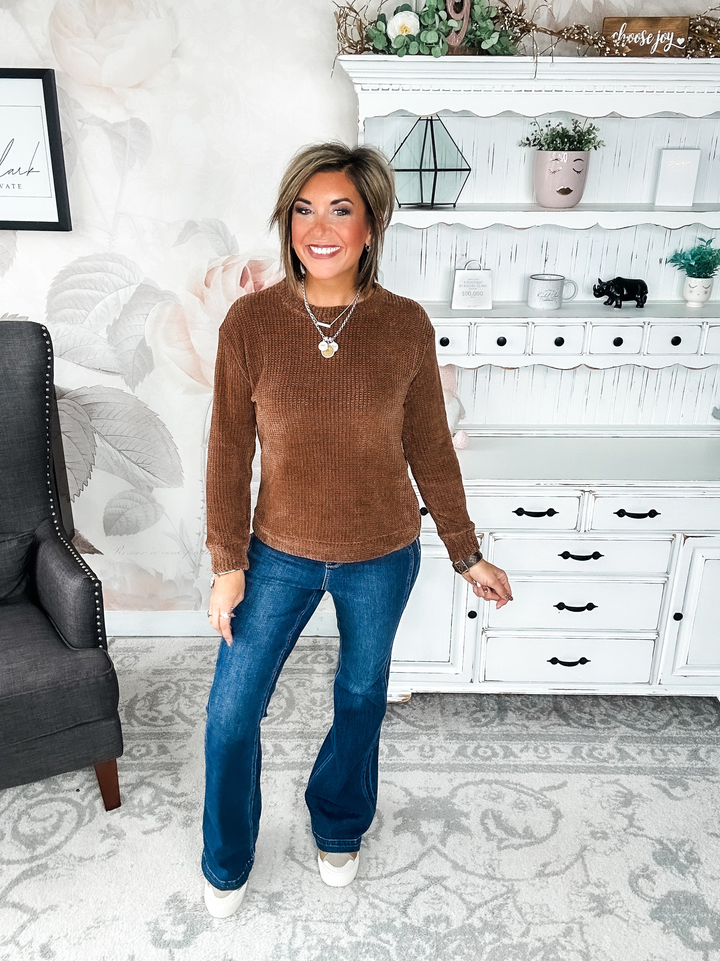 BLACK FRIDAY EXCLUSIVE - Moonlight Mixer Sweater - Brown