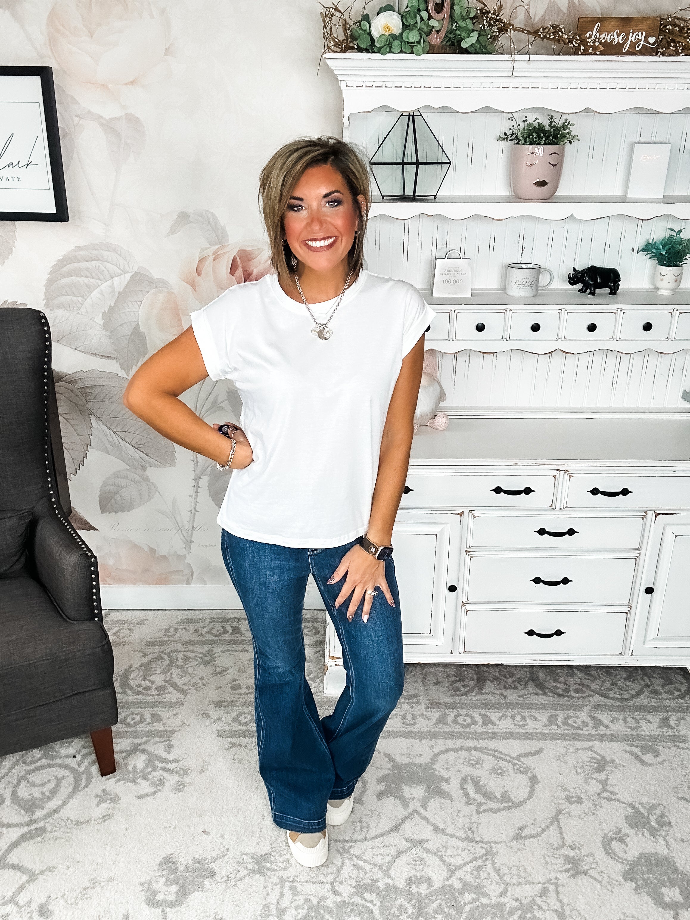 BLACK FRIDAY EXCLUSIVE - Up All Night Short Sleeve Tee - White