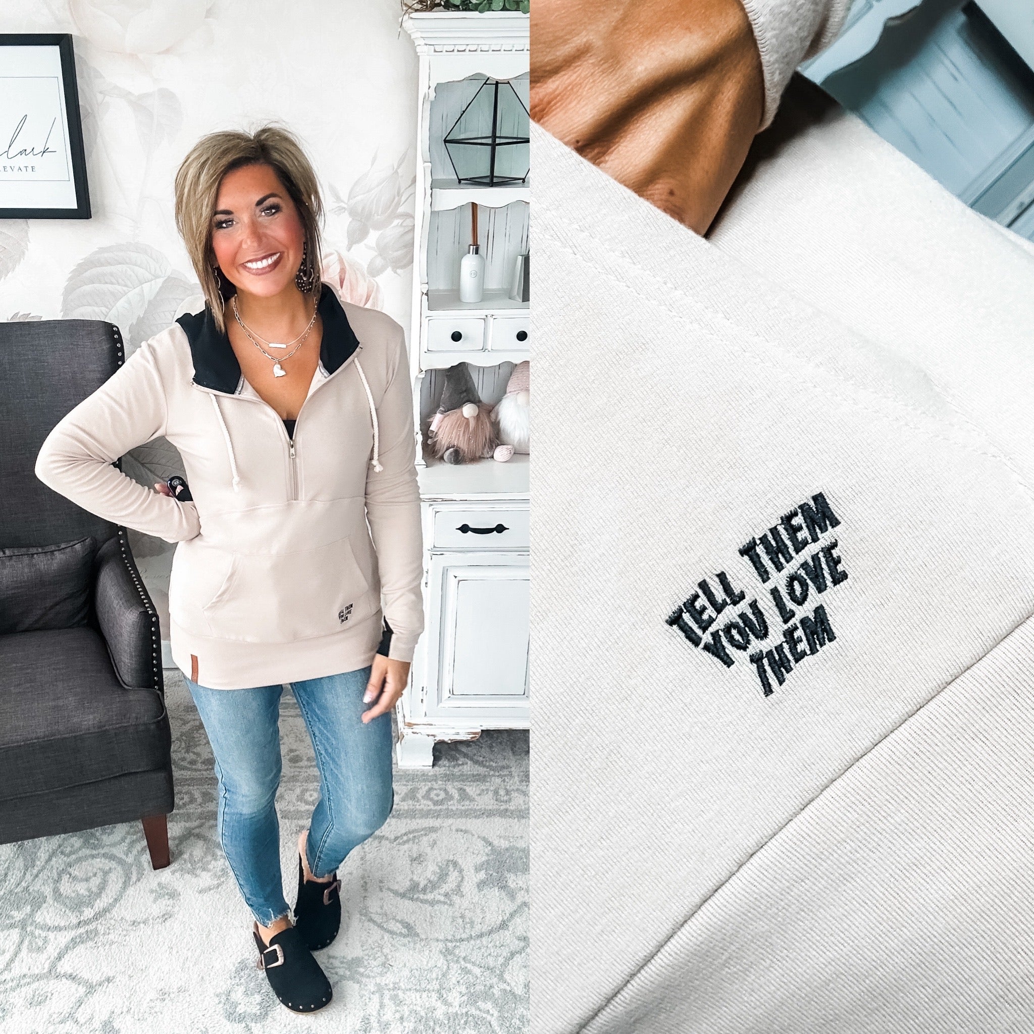 Ampersand Avenue - Halfzip Hoodie Tell Them You Love Them