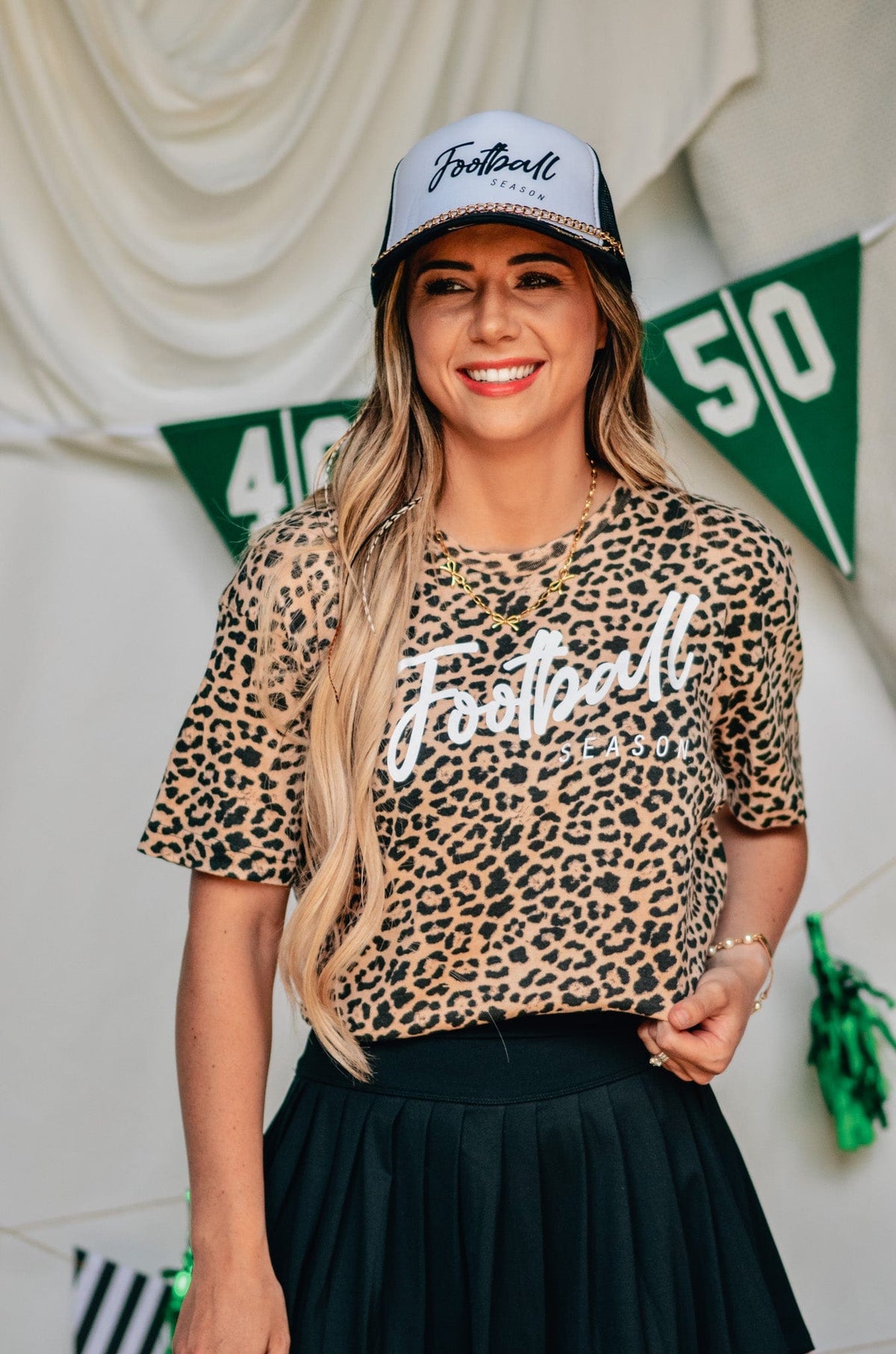Football Season Bleached Leopard Tee *ONLINE EXCLUSIVE*